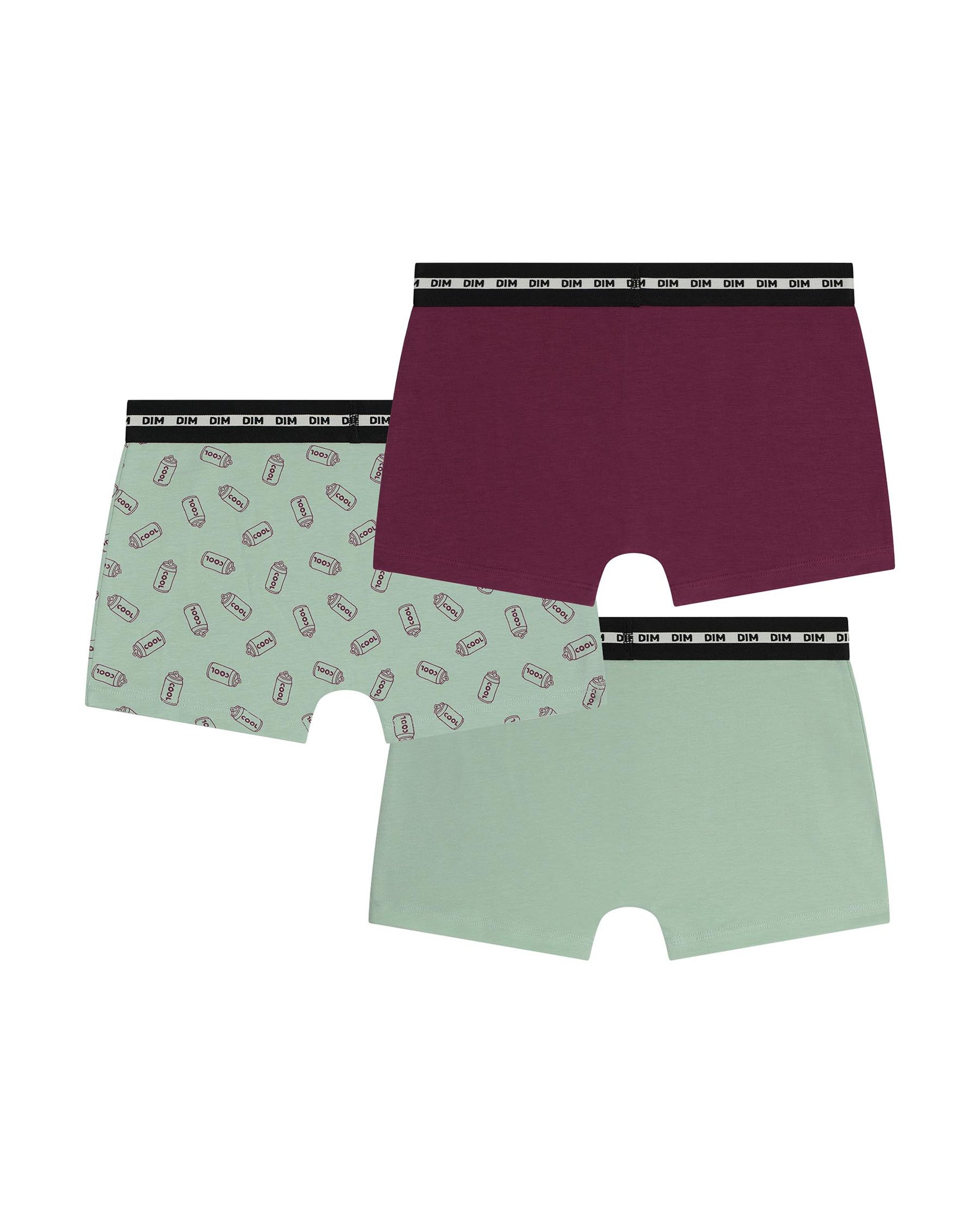 Pack de 3 Boxers Infantil Estampados de Algodão Multicolor-2