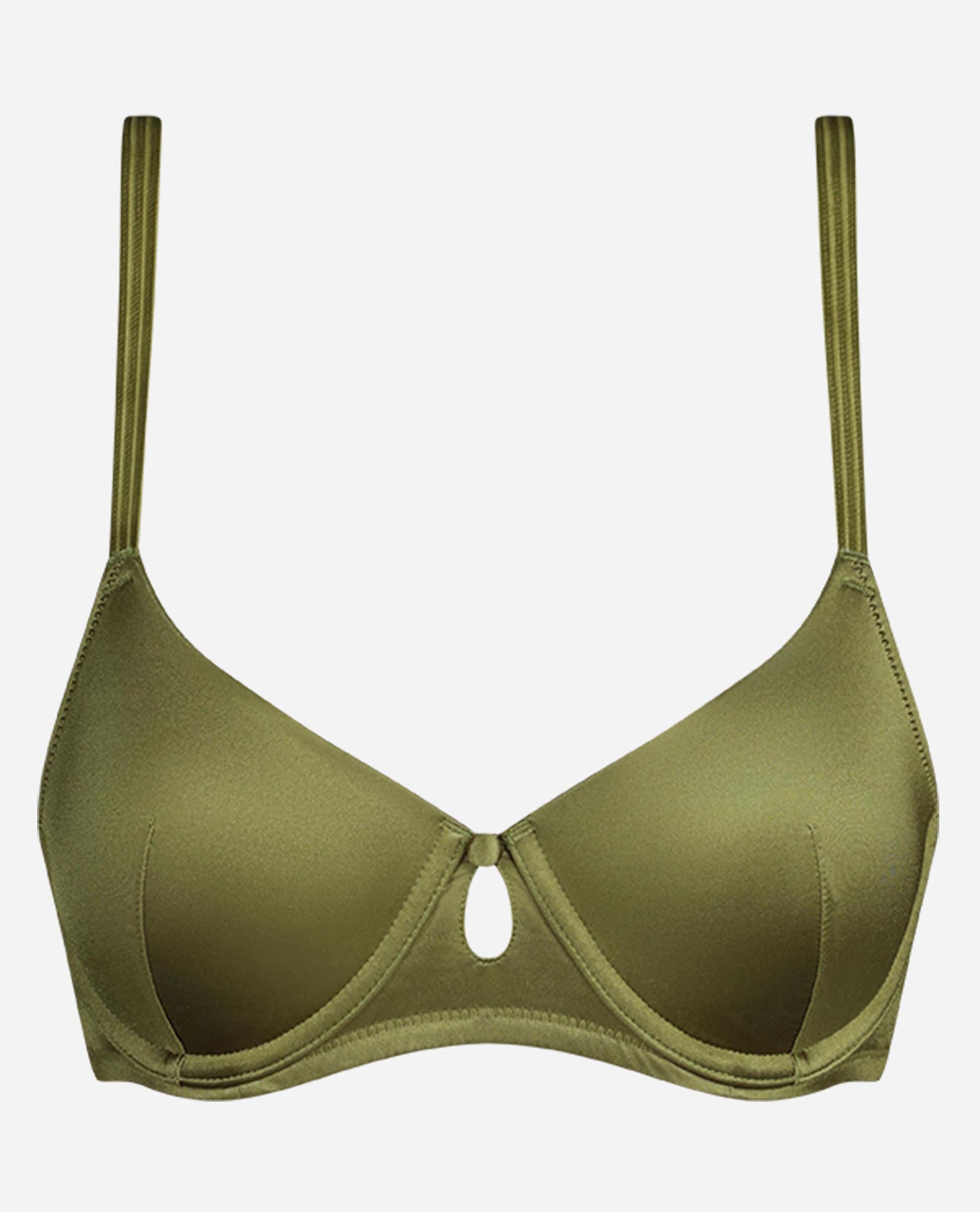 Soutien com Aro e Enchimento Estilo Corbeille Verde Azeitona-5