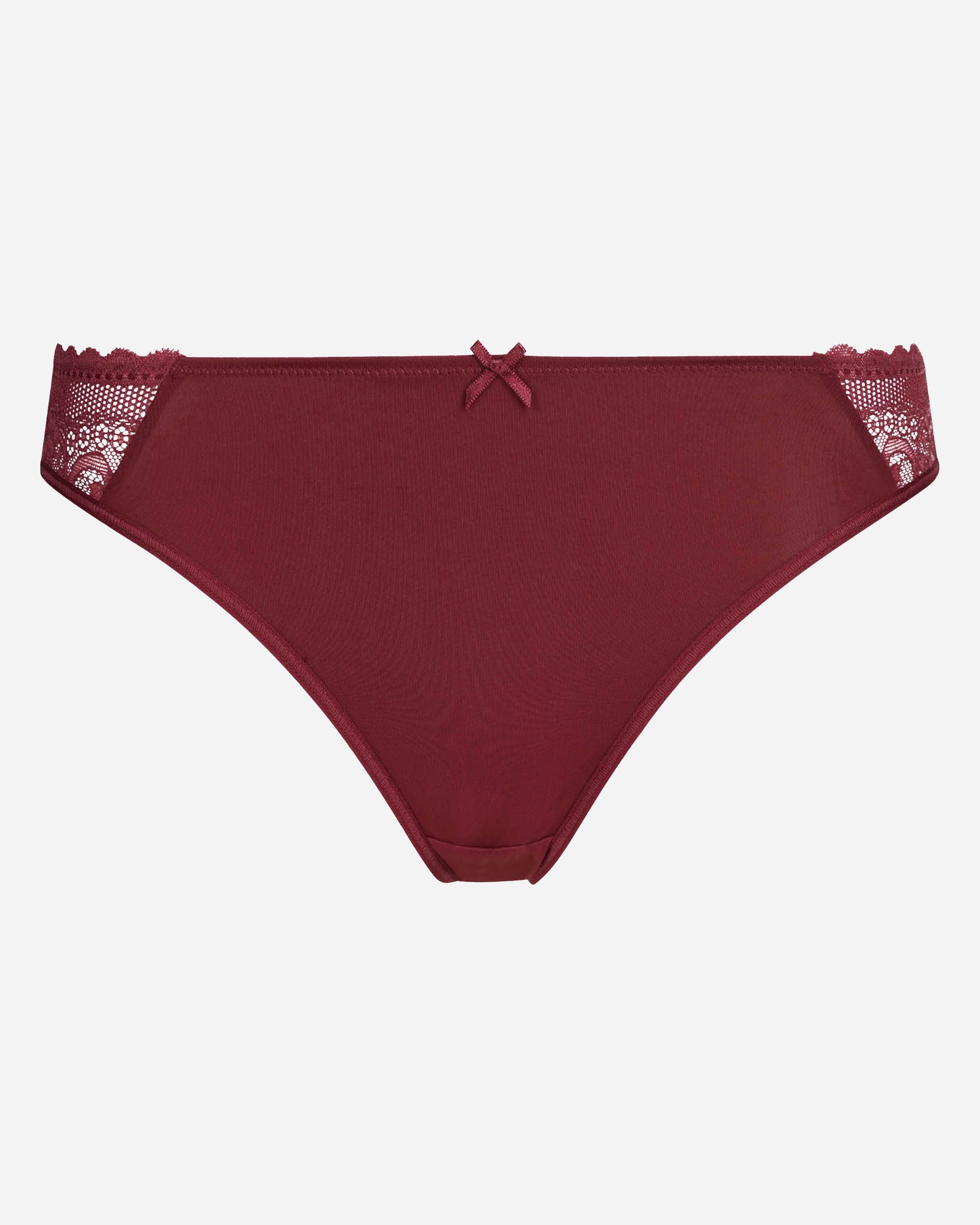 Cueca de Microfibra com Renda Bordeaux-5