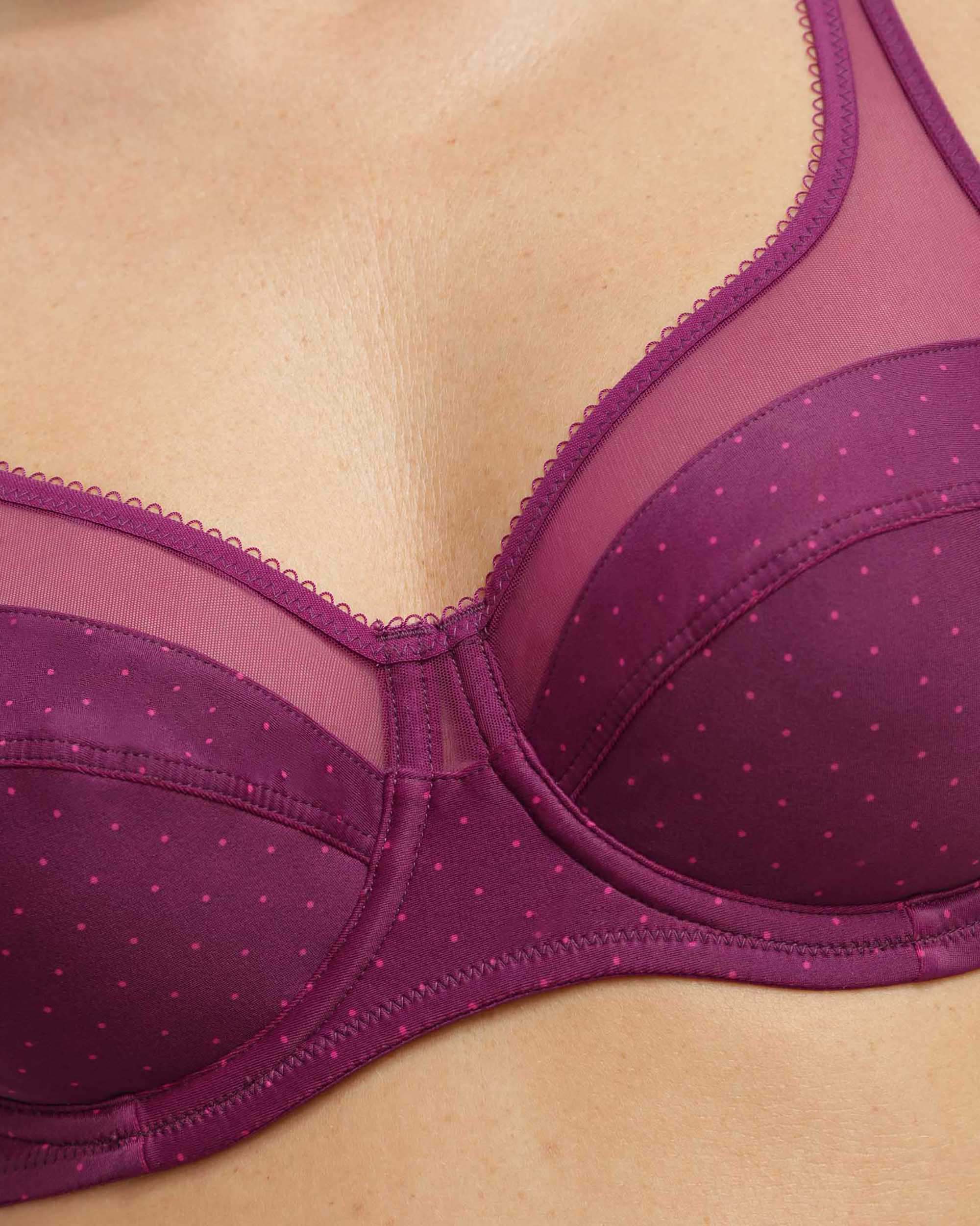Soutien com Aro de Grande Capacidade Generous com Tule Roxo-4