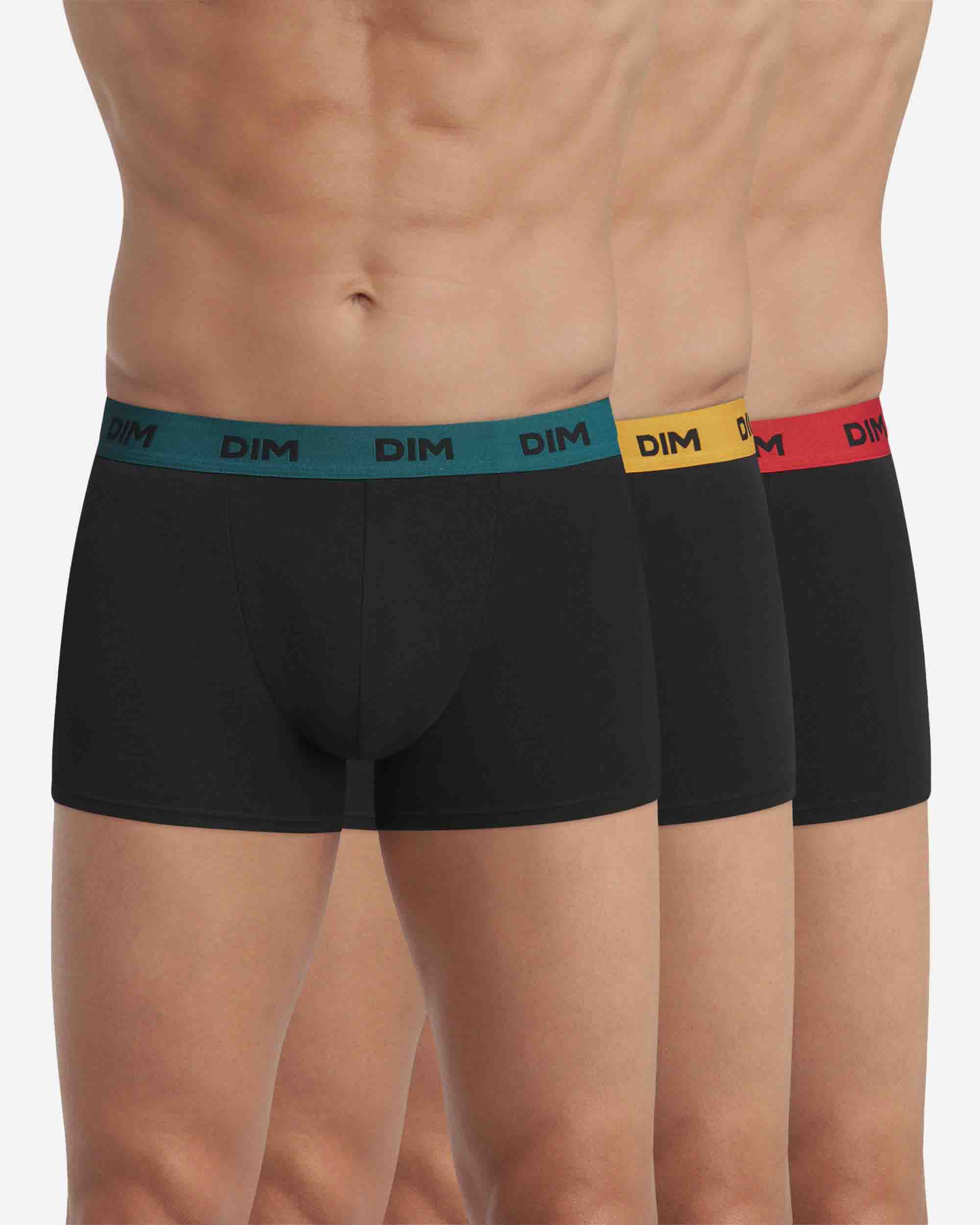 Imagem 0 de Pack de Três Boxers de Algodão com Cintura em Cores Dim Mix & Colors