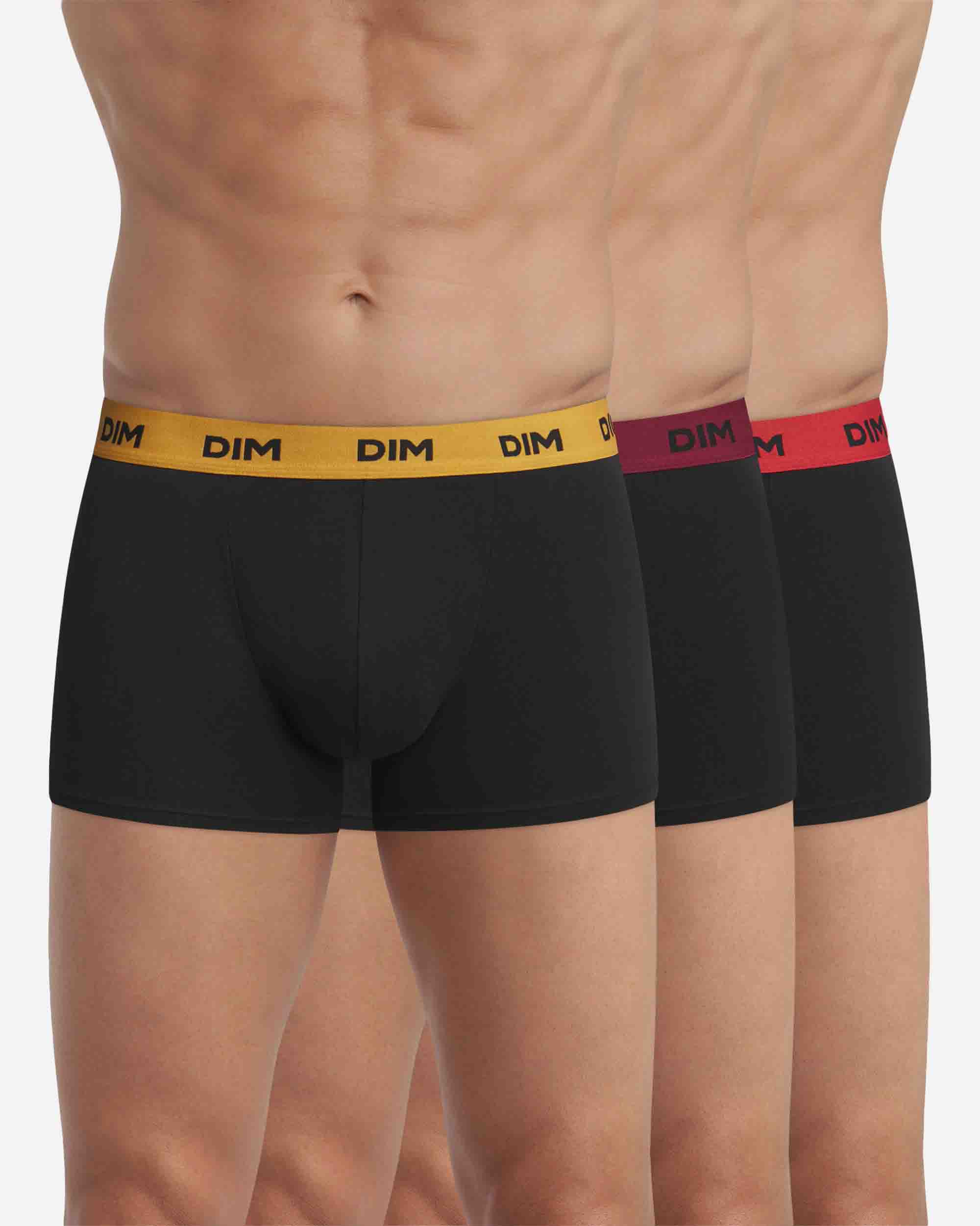 Imagem 0 de Pack de Três Boxers de Algodão com Cintura em Cores Dim Mix & Colors