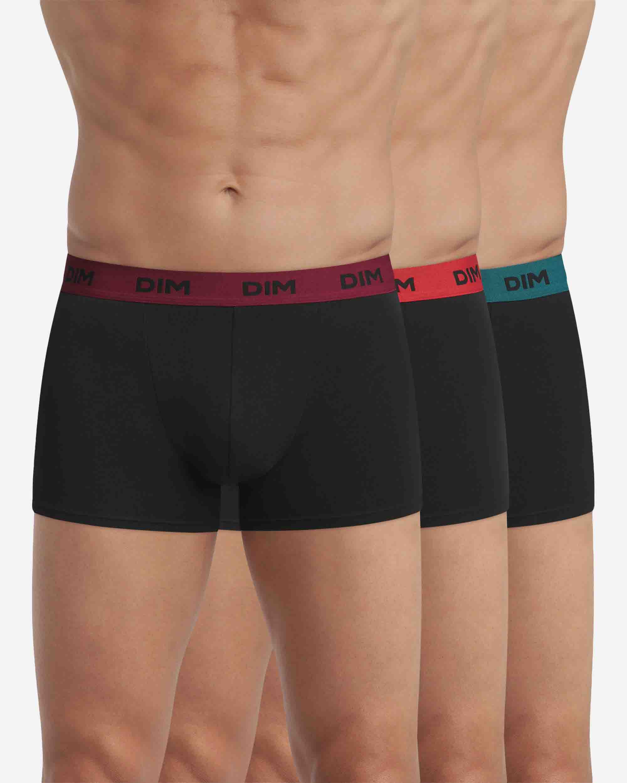 Imagem 0 de Pack de Três Boxers de Algodão com Cintura em Cores Dim Mix & Colors