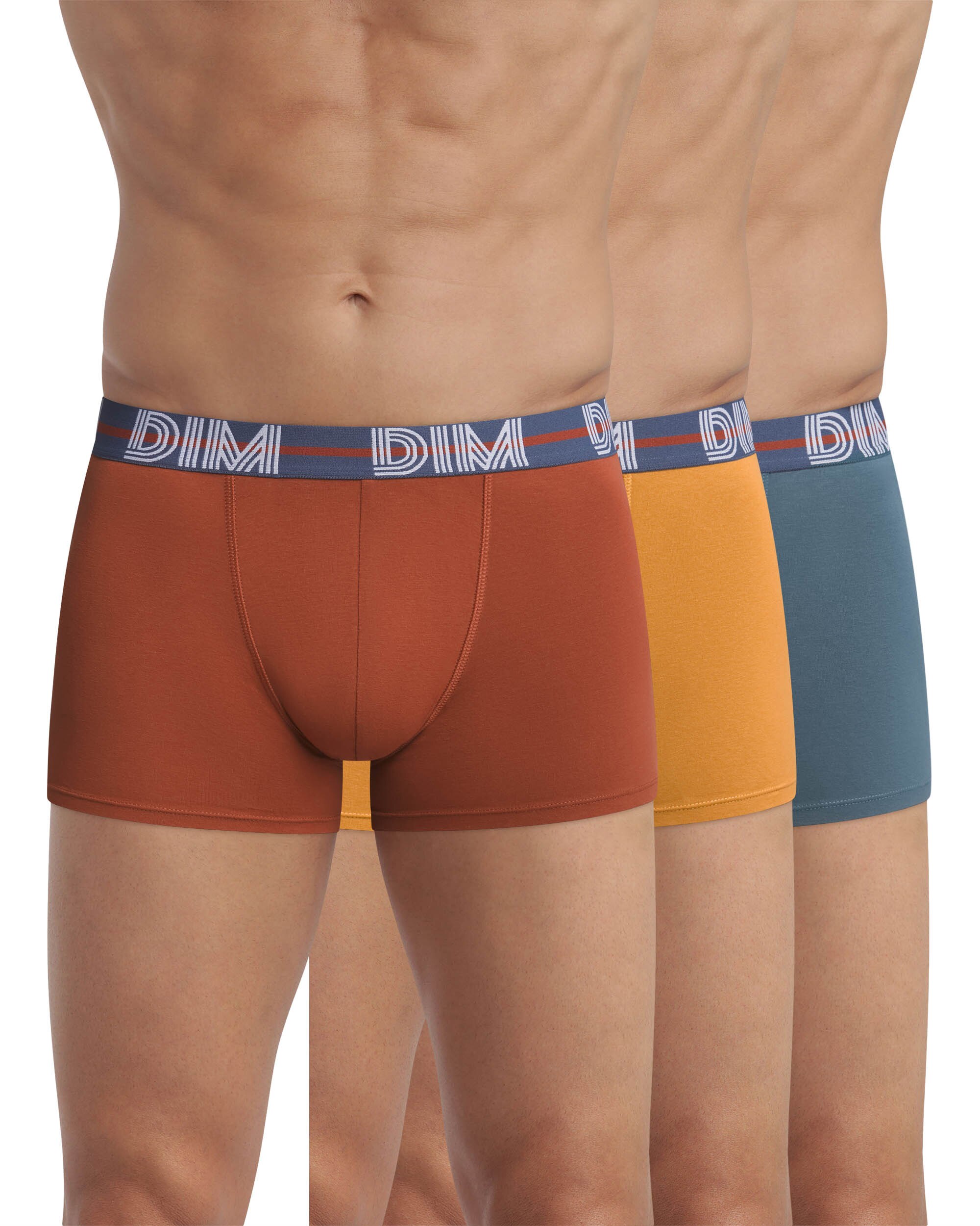 Pack de Três Boxers de Algodão Elástico em Cores Chamativas Dim Mix & Powerful Multicolor-2