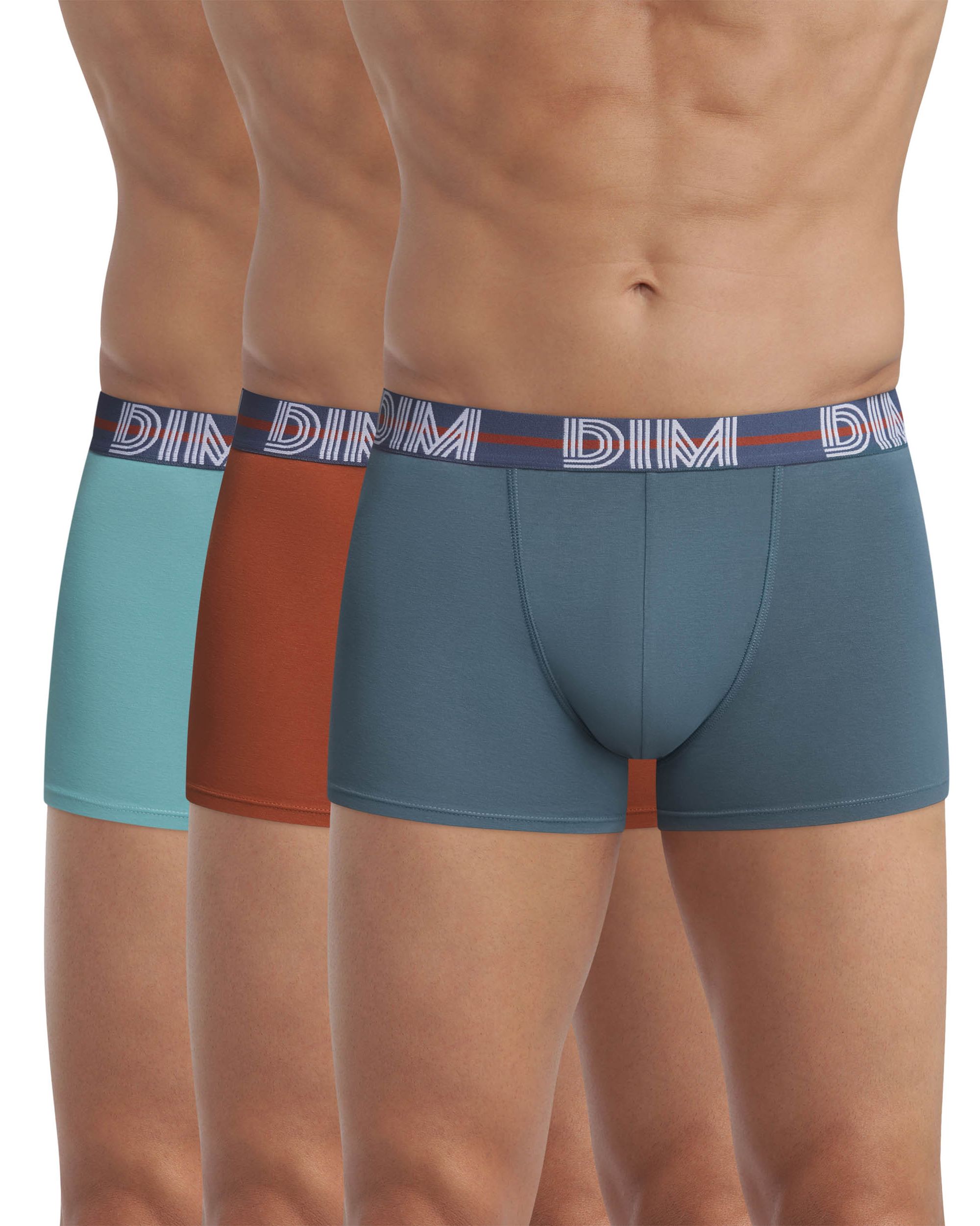 Pack de Três Boxers de Algodão Elástico em Cores Chamativas Dim Mix & Powerful Multicolor-1