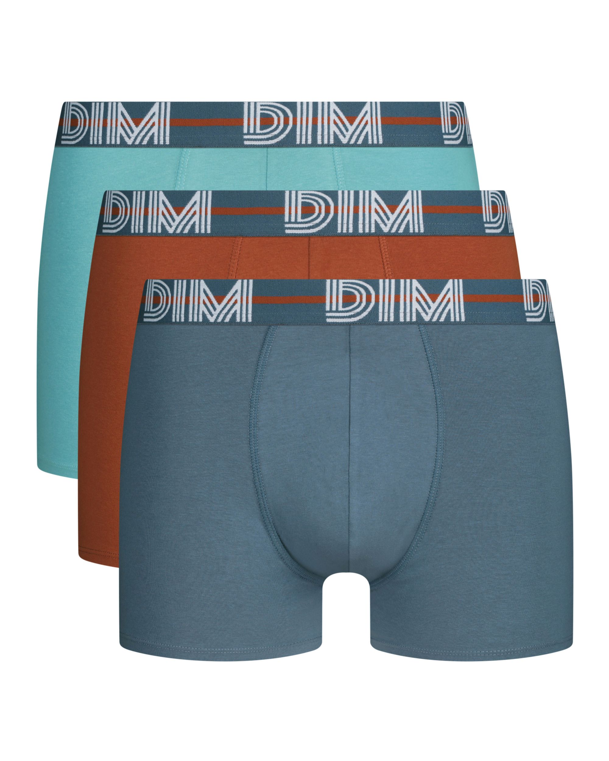 Pack de Três Boxers de Algodão Elástico em Cores Chamativas Dim Mix & Powerful Multicolor-3