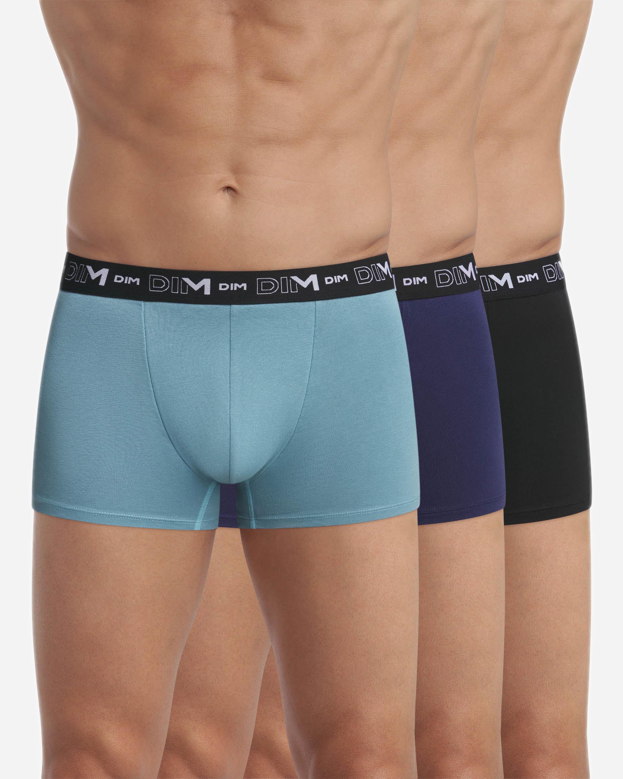 Imagem 0 de Pack de Três Boxers Algodão Elástico Básico e Confortável Dim Coton Stretch