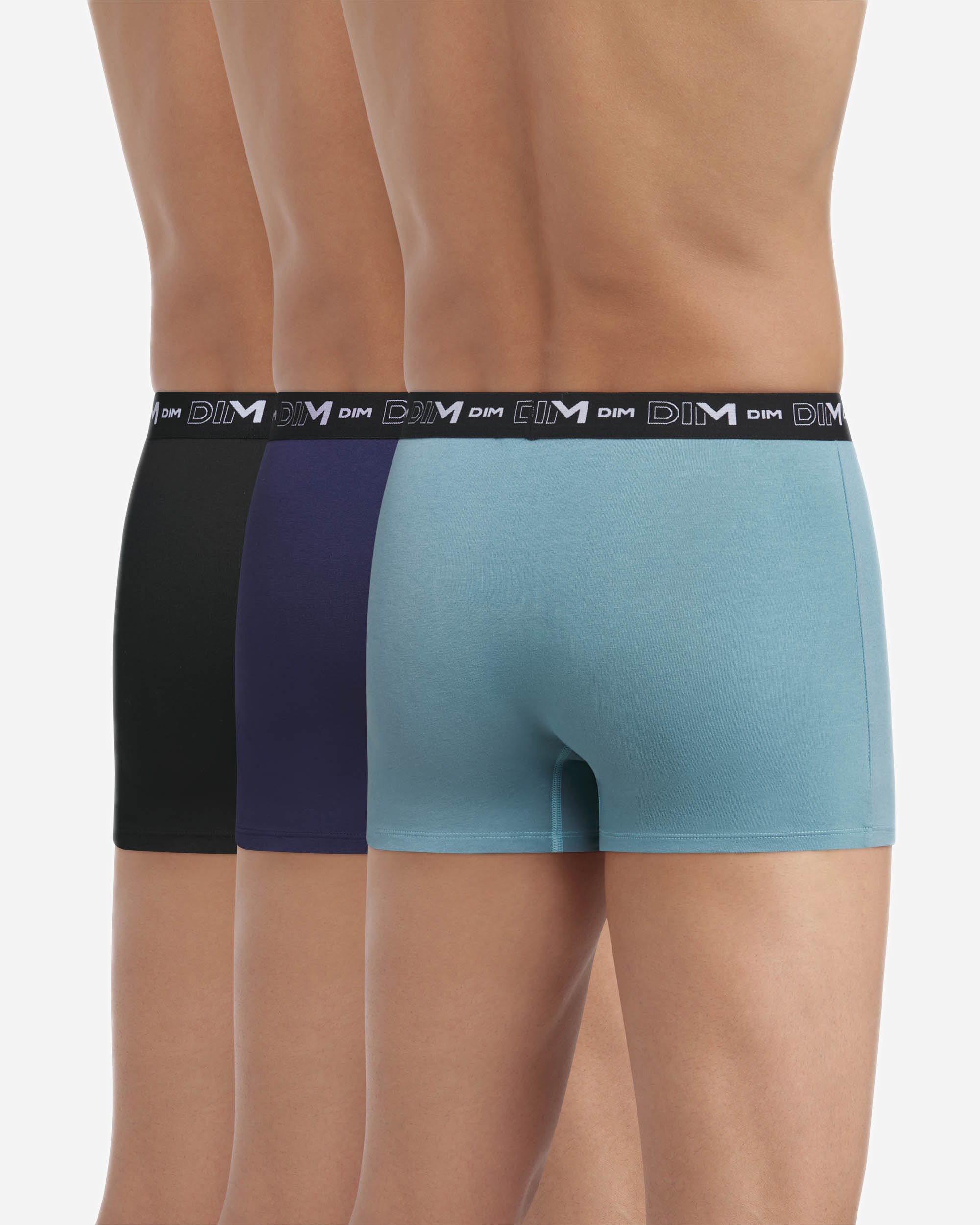Pack de Três Boxers Algodão Elástico Básico e Confortável Dim Coton Stretch Multicolor-2