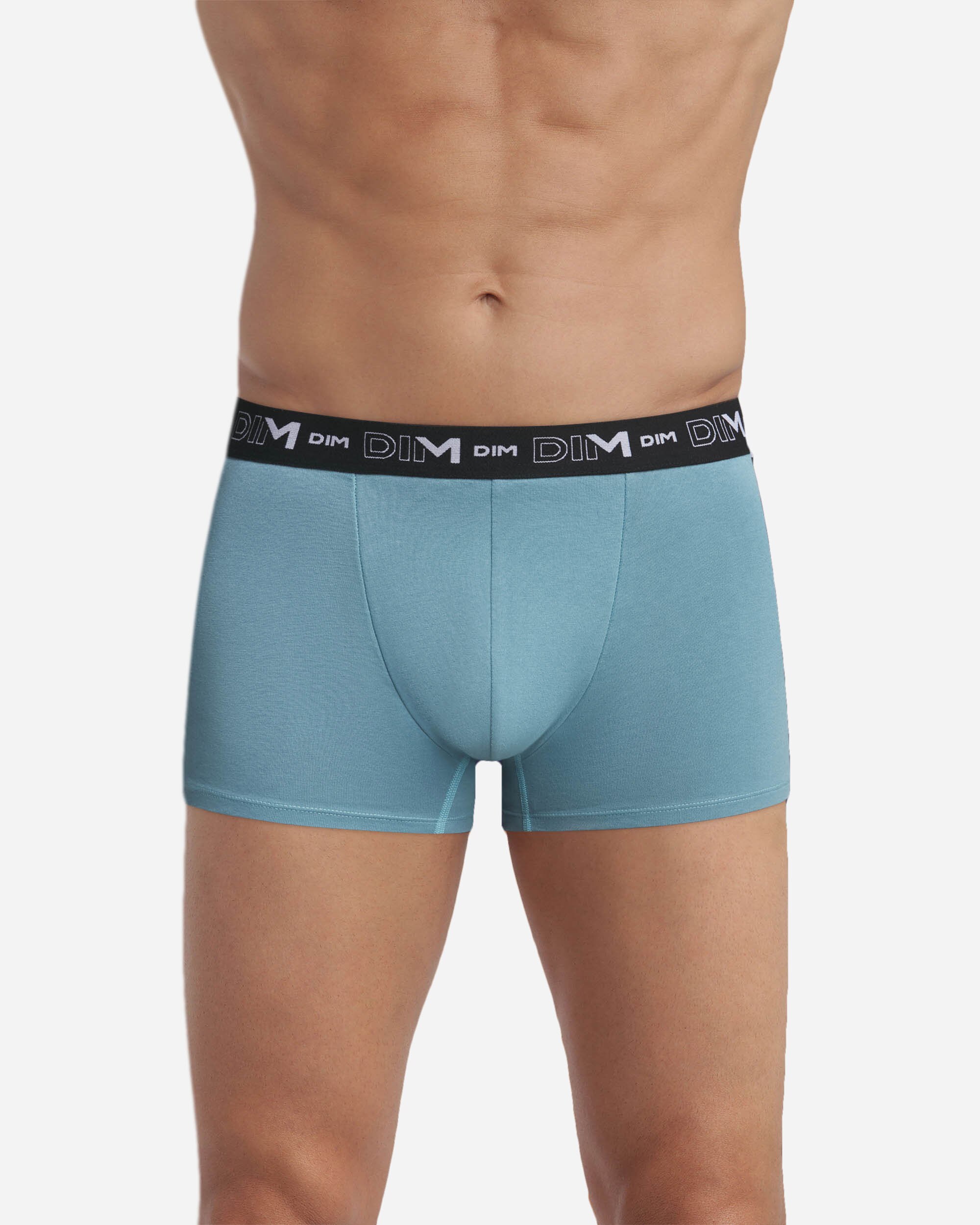 Pack de Três Boxers Algodão Elástico Básico e Confortável Dim Coton Stretch Multicolor-3