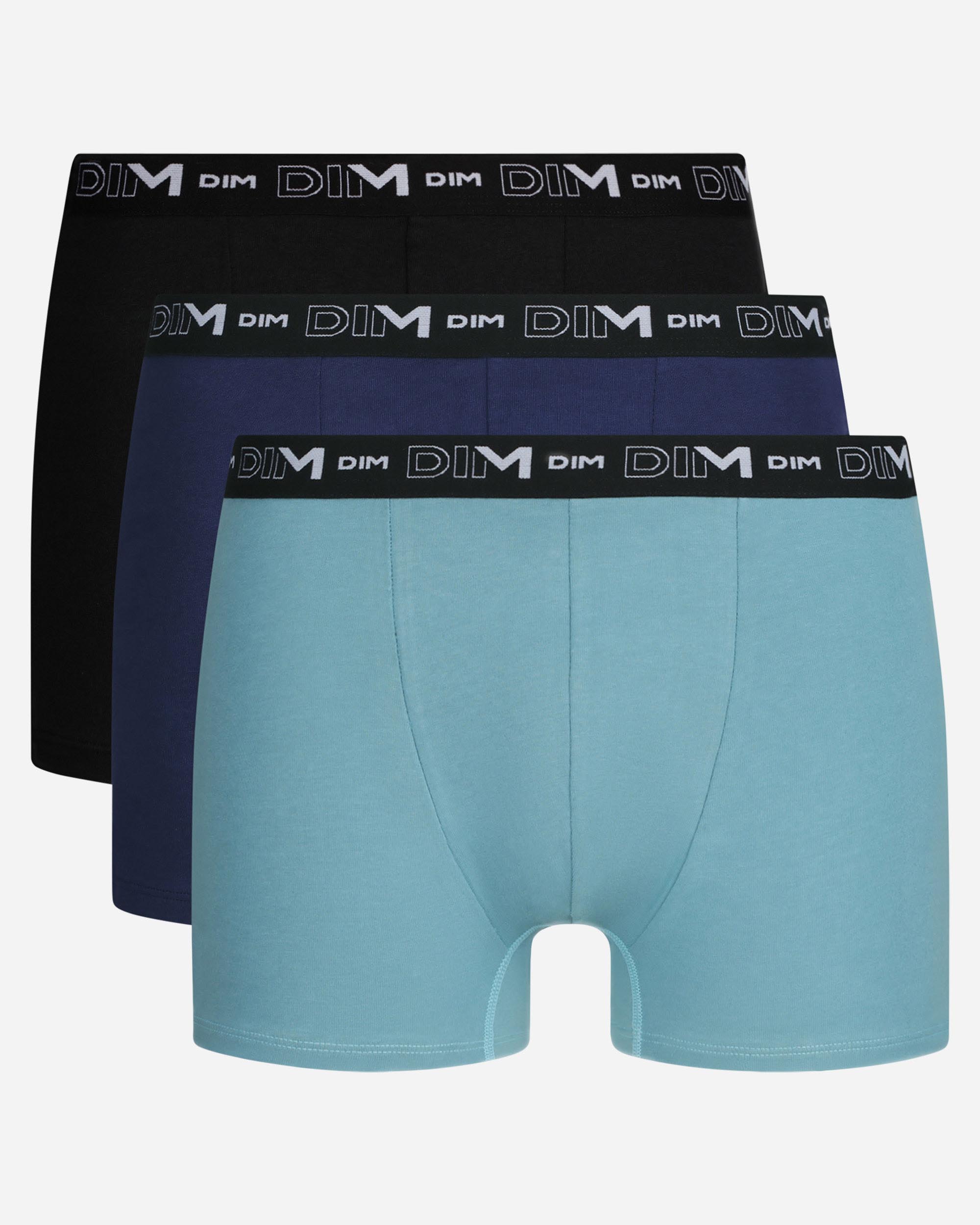 Pack de Três Boxers Algodão Elástico Básico e Confortável Dim Coton Stretch Multicolor-4