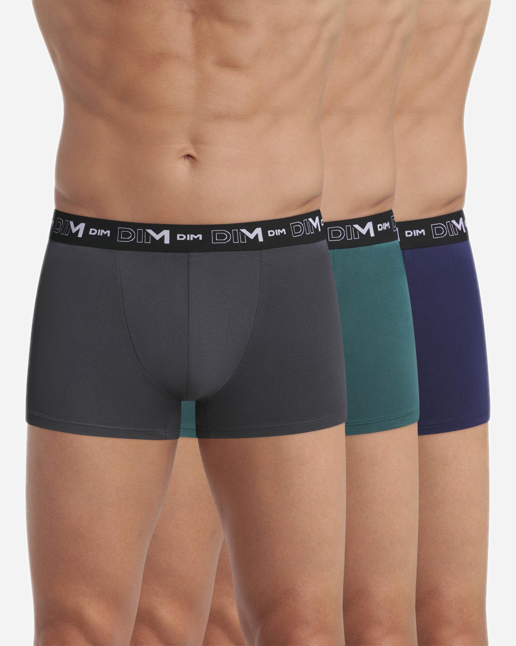 Imagem 0 de Pack de Três Boxers Algodão Elástico Básico e Confortável Dim Coton Stretch