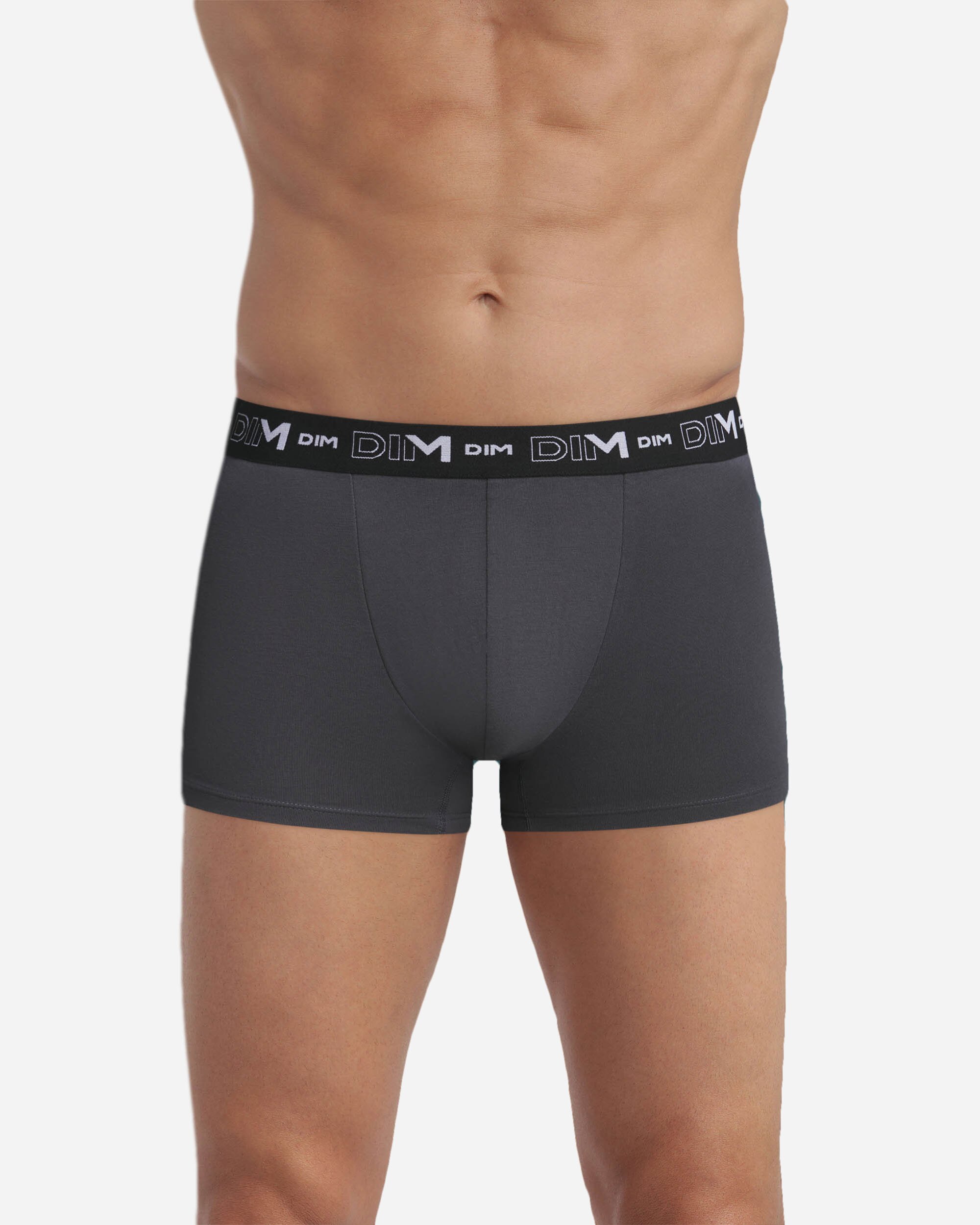Pack de Três Boxers Algodão Elástico Básico e Confortável Dim Coton Stretch Multicolor-3