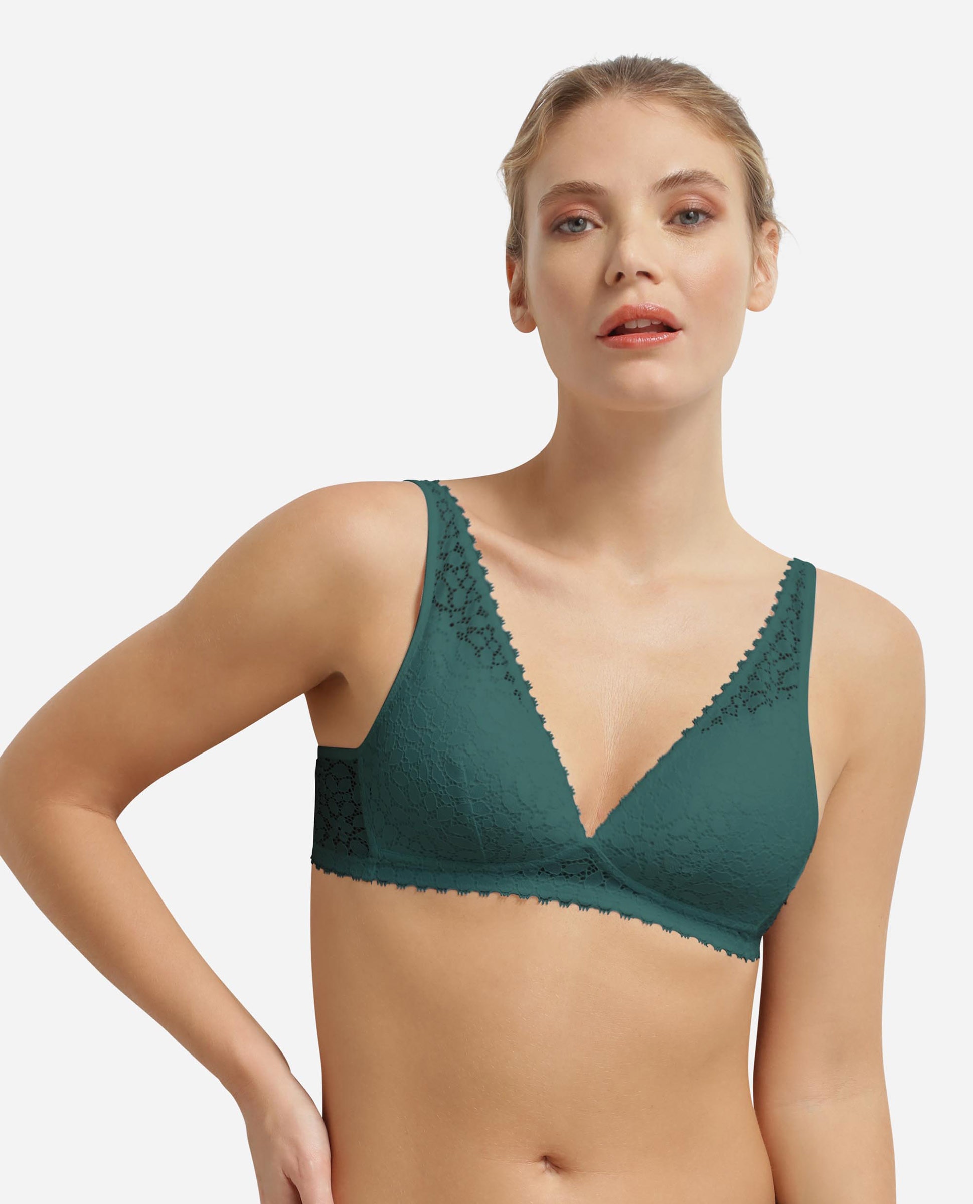 Soutien Triangular sem Aros com Recheio Daily Dentelle Esmeralda-1