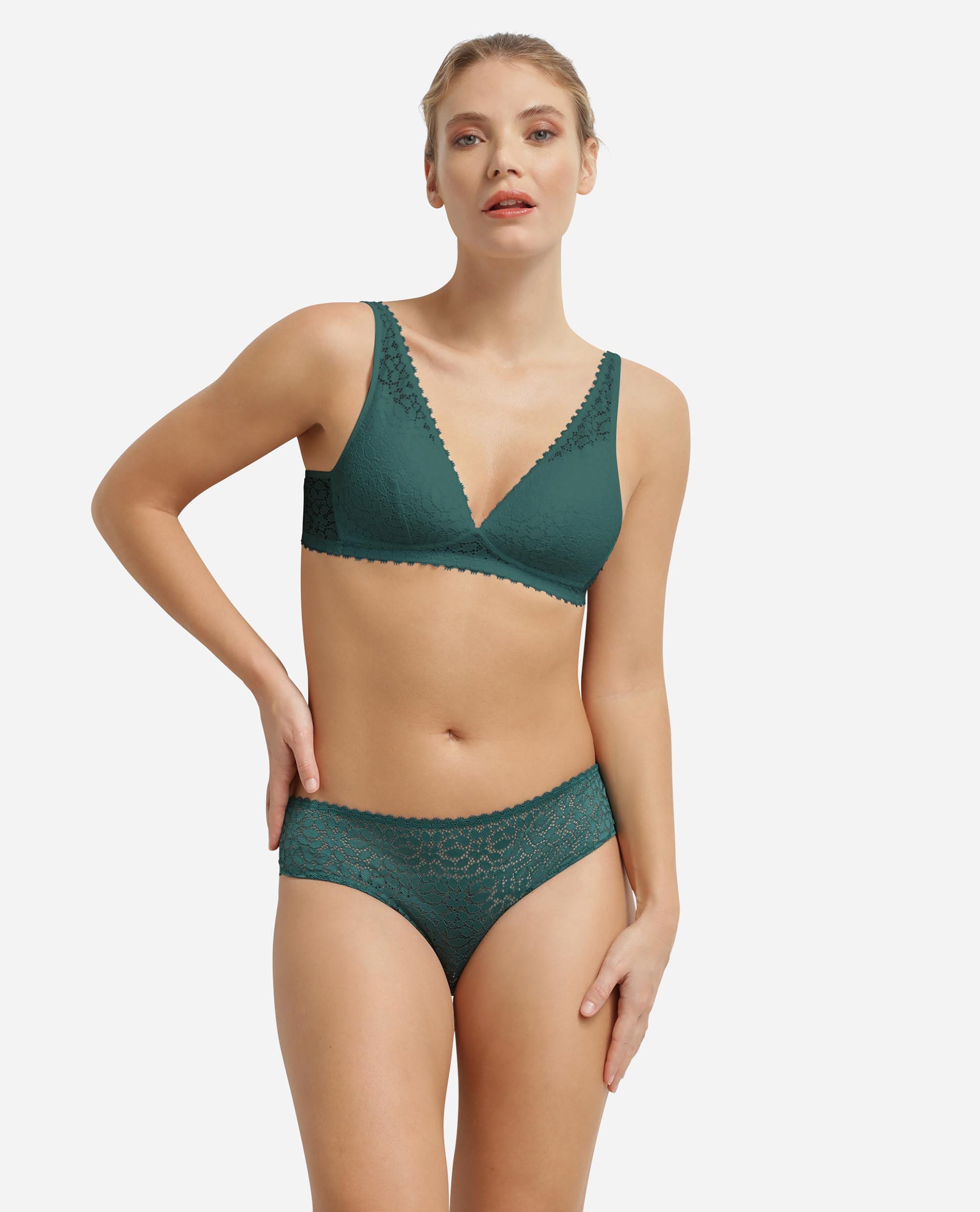 Soutien Triangular sem Aros com Recheio Daily Dentelle Esmeralda-3