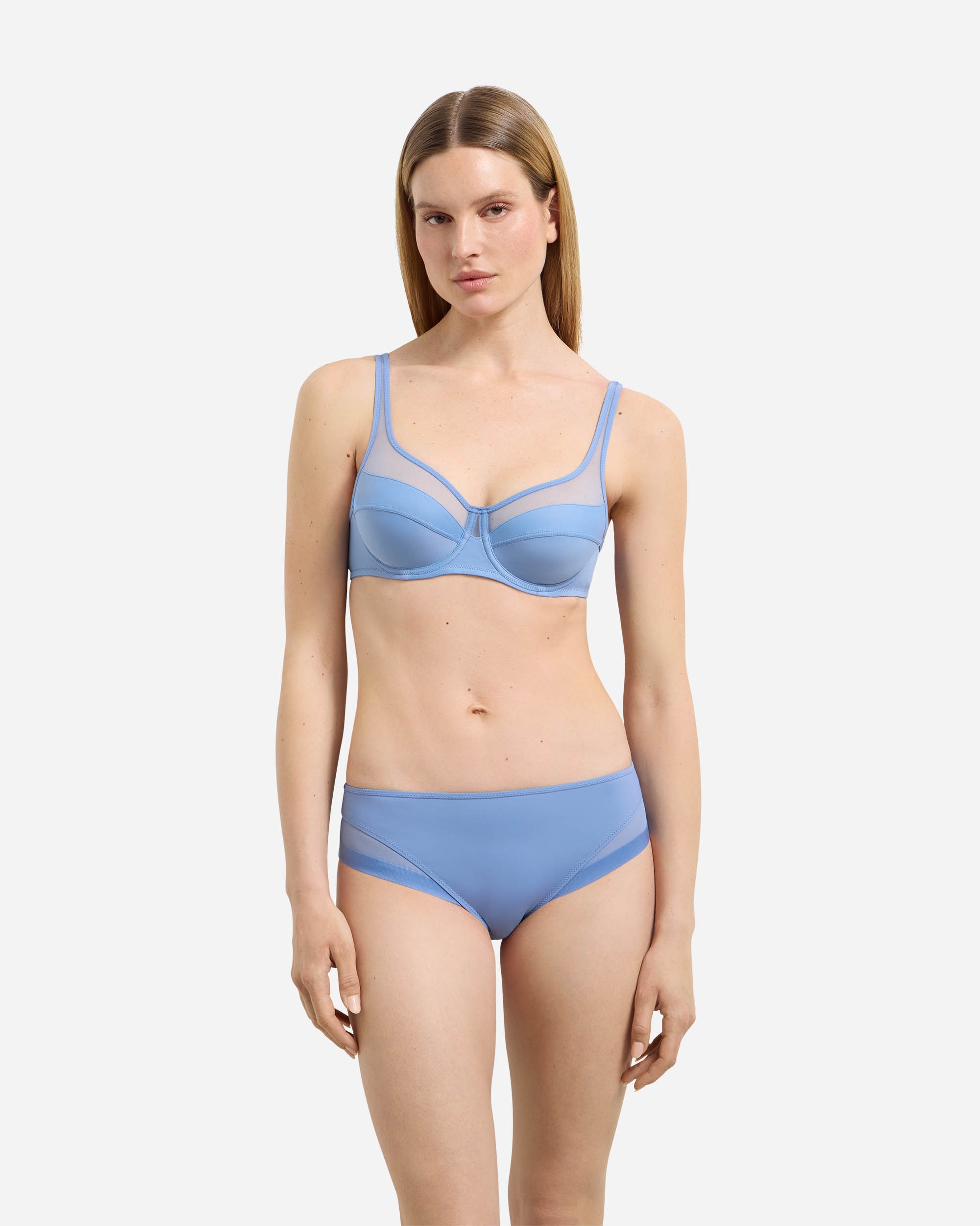 Soutien com Aro de Grande Capacidade Generous com Tule Azul-3