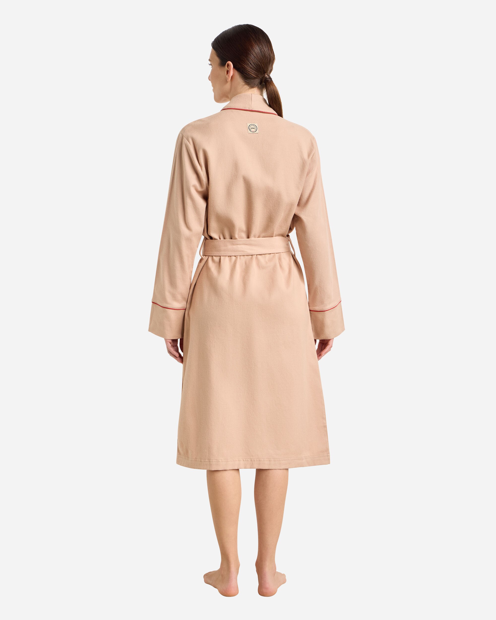 Robe de Manga Comprida de Flanela Dim X Inès de La Fressange Taupe-2