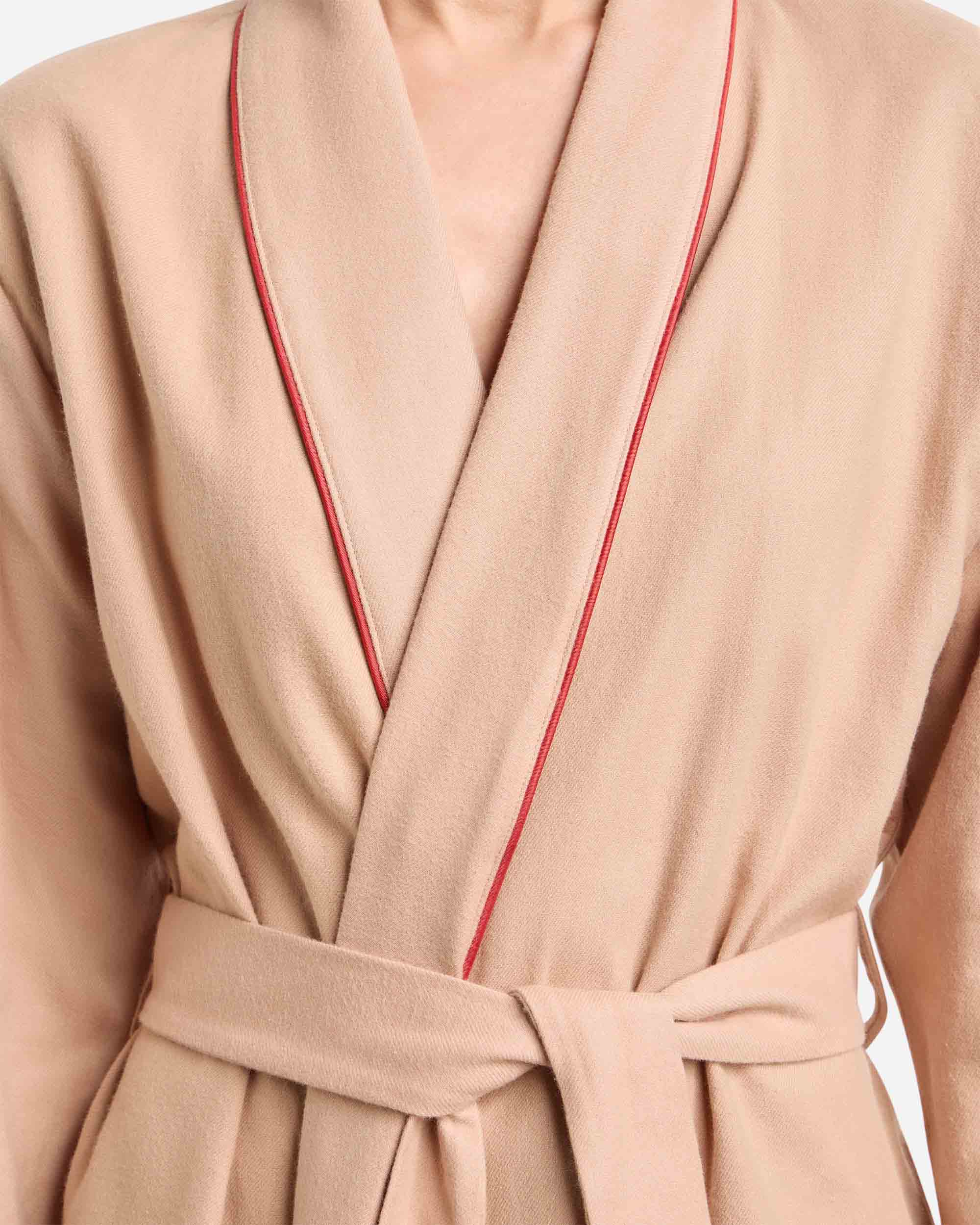 Robe de Manga Comprida de Flanela Dim X Inès de La Fressange Taupe-3