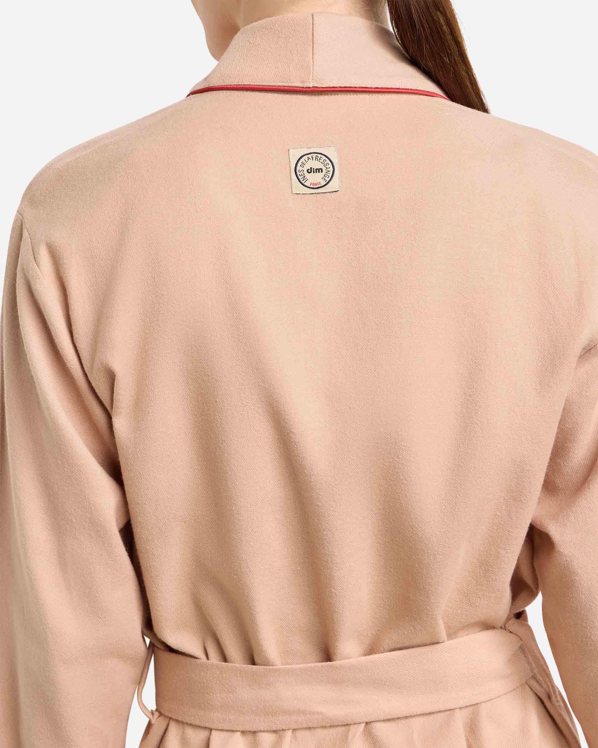 Robe de Manga Comprida de Flanela Dim X Inès de La Fressange Taupe-4