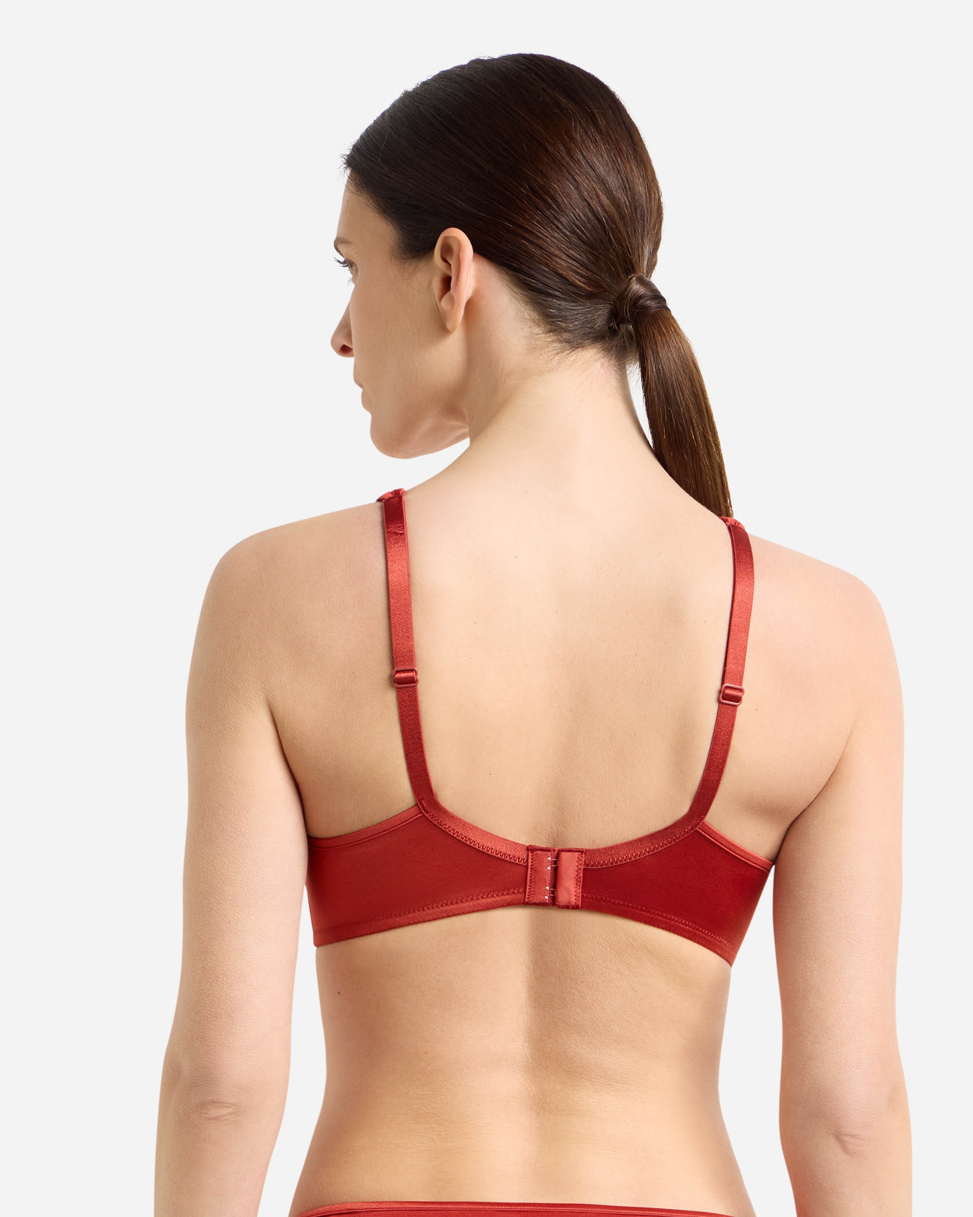 Soutien com Aros em Tecido Micro Acetinado Dim X Inès de La Fressange Canela-2