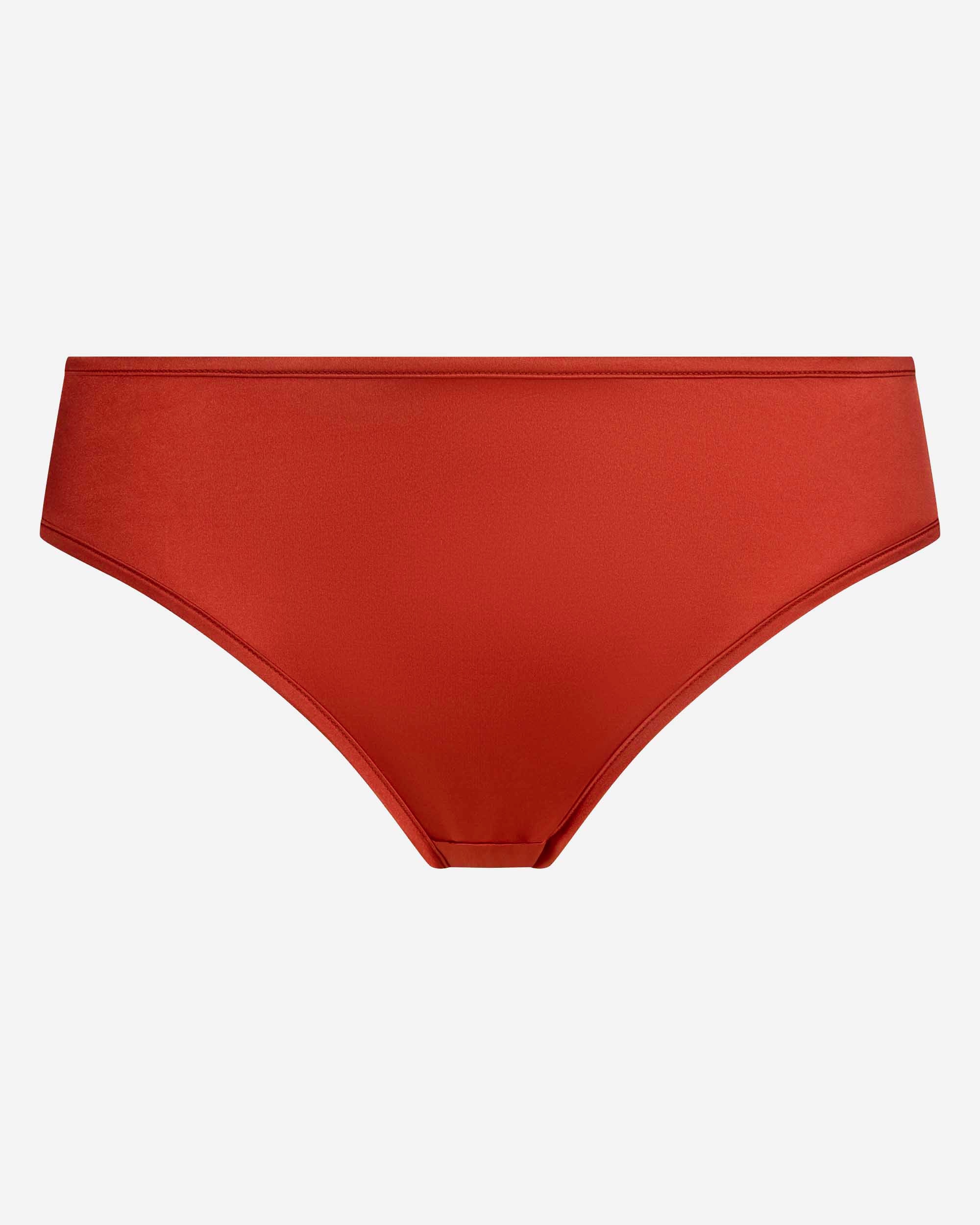 Cueca Midi em Tecido Micro Acetinado Dim X Inès de La Fressange Canela-5