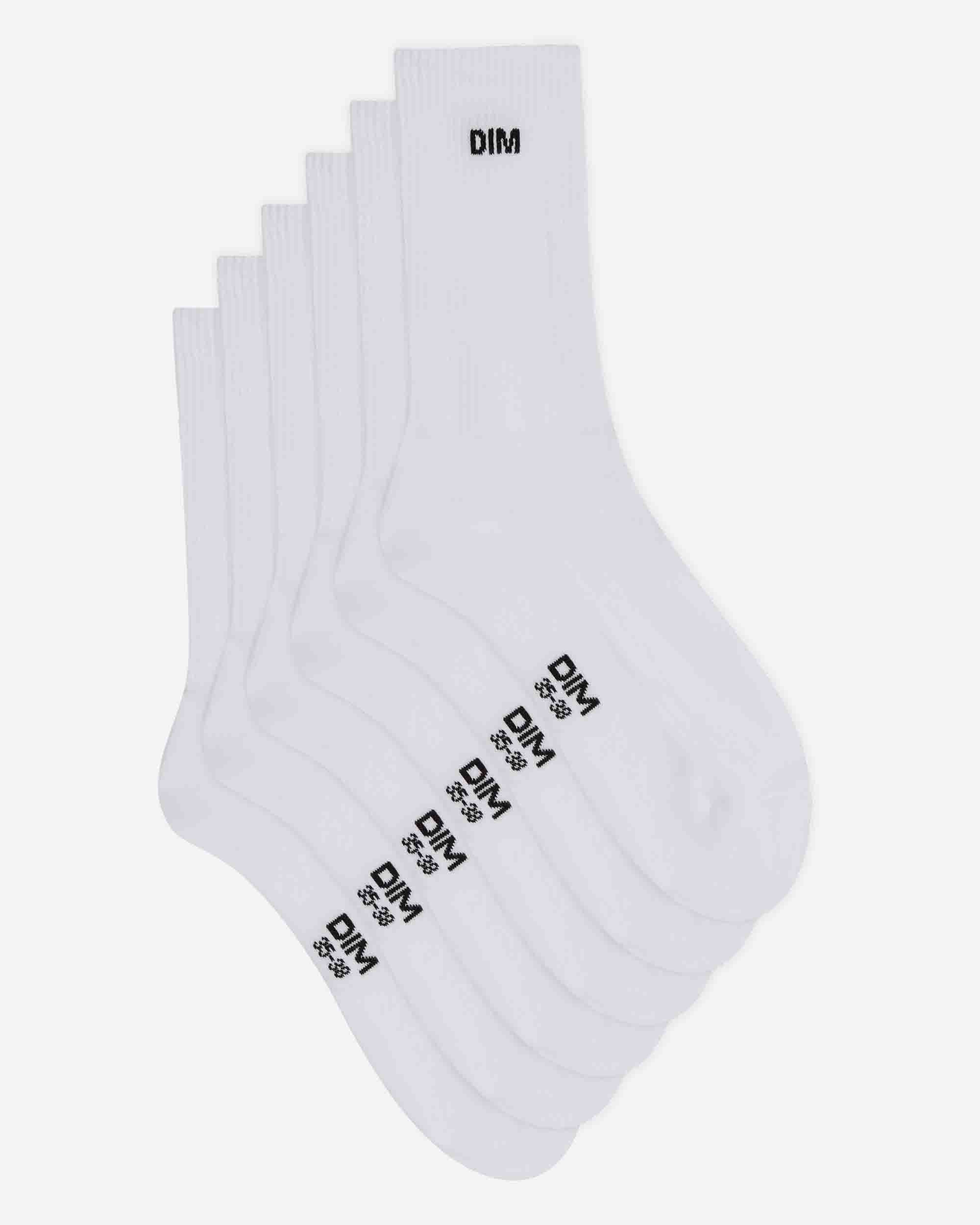 Pack de 3 Meias Desportivas de Cano Médio Branco-3