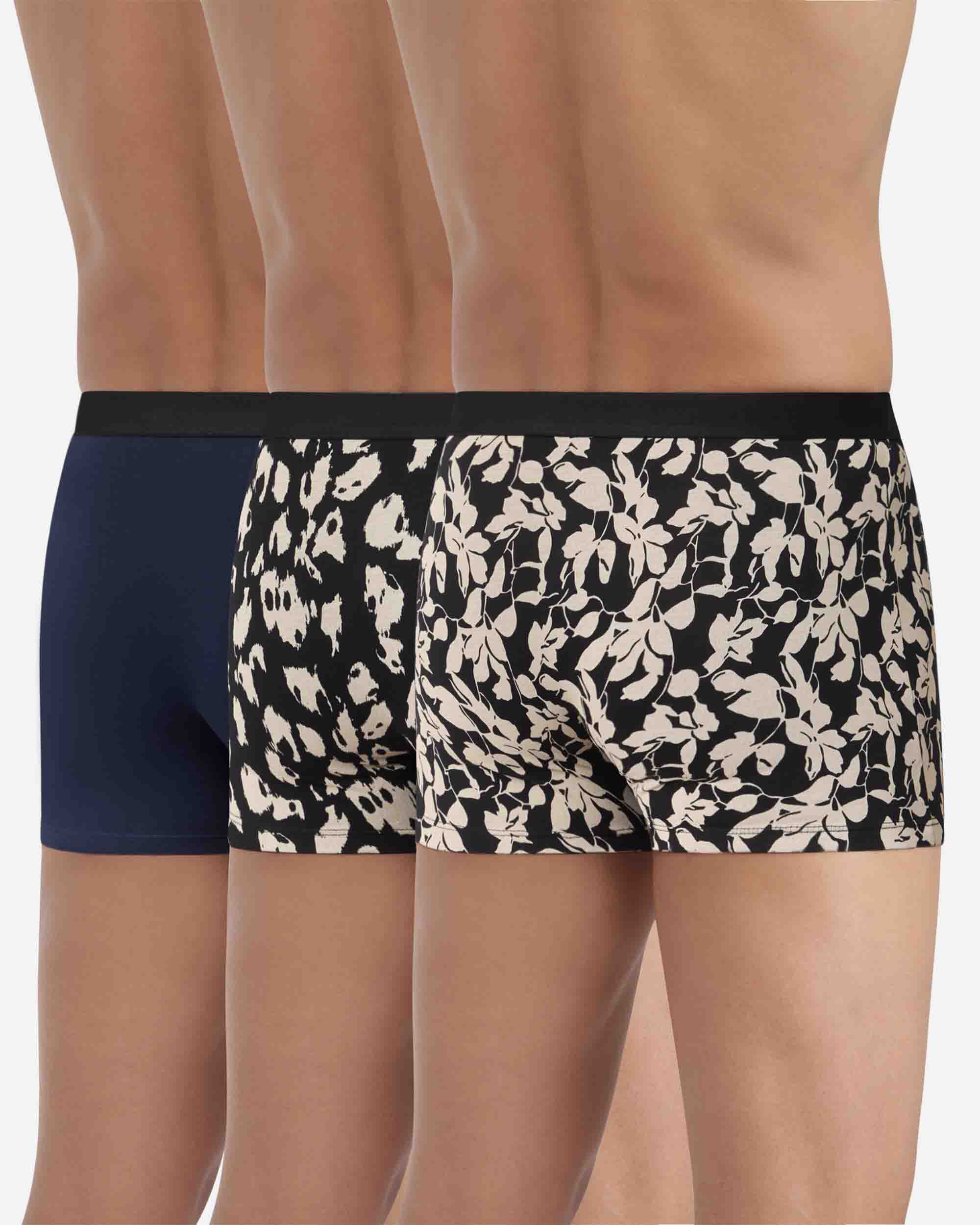 Pack de Três Boxers Algodão Elástico Estampado Dim Vibes Multicolor-2