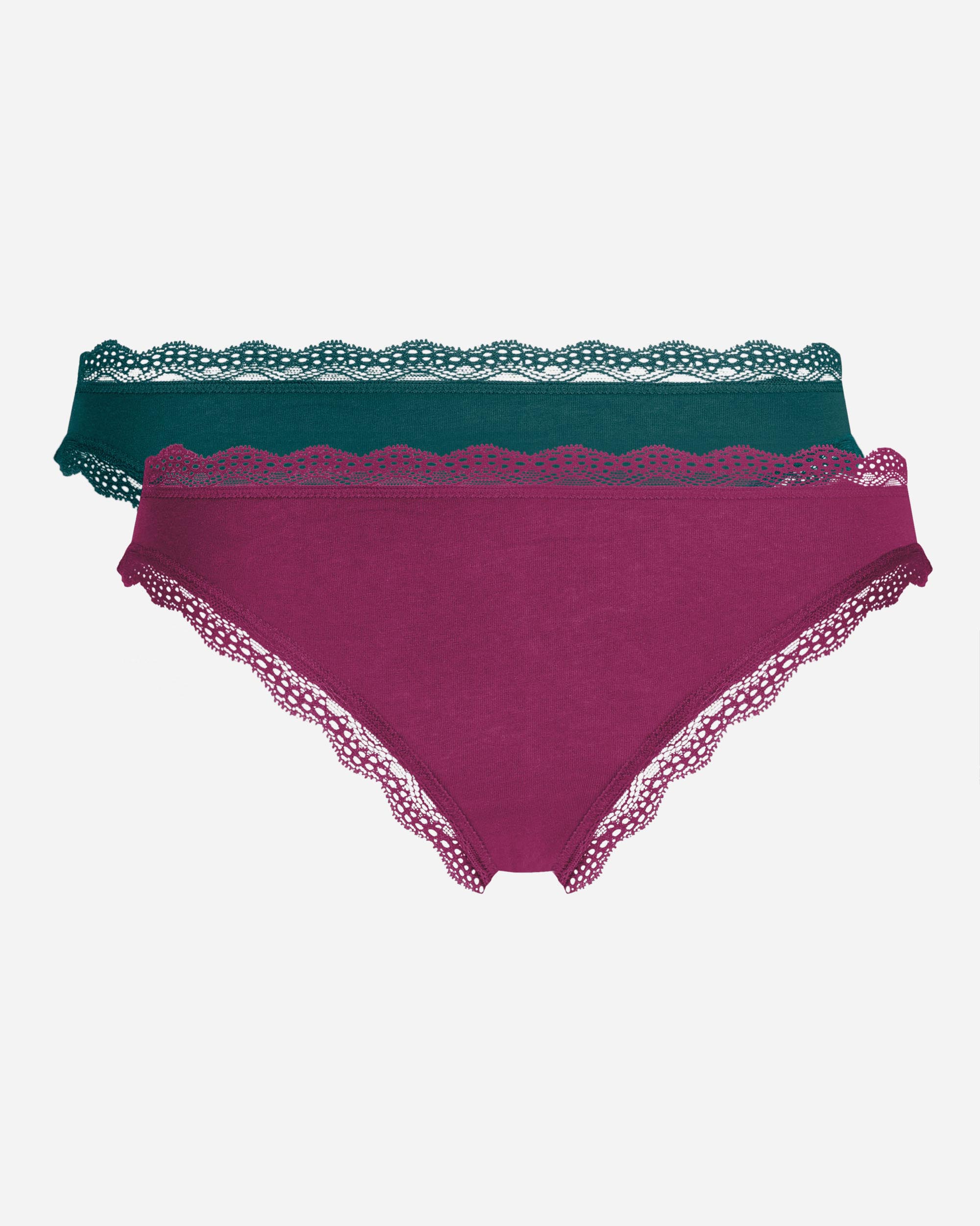 Pack de 2 Cuecas de Algodão com Renda Multicolor-4