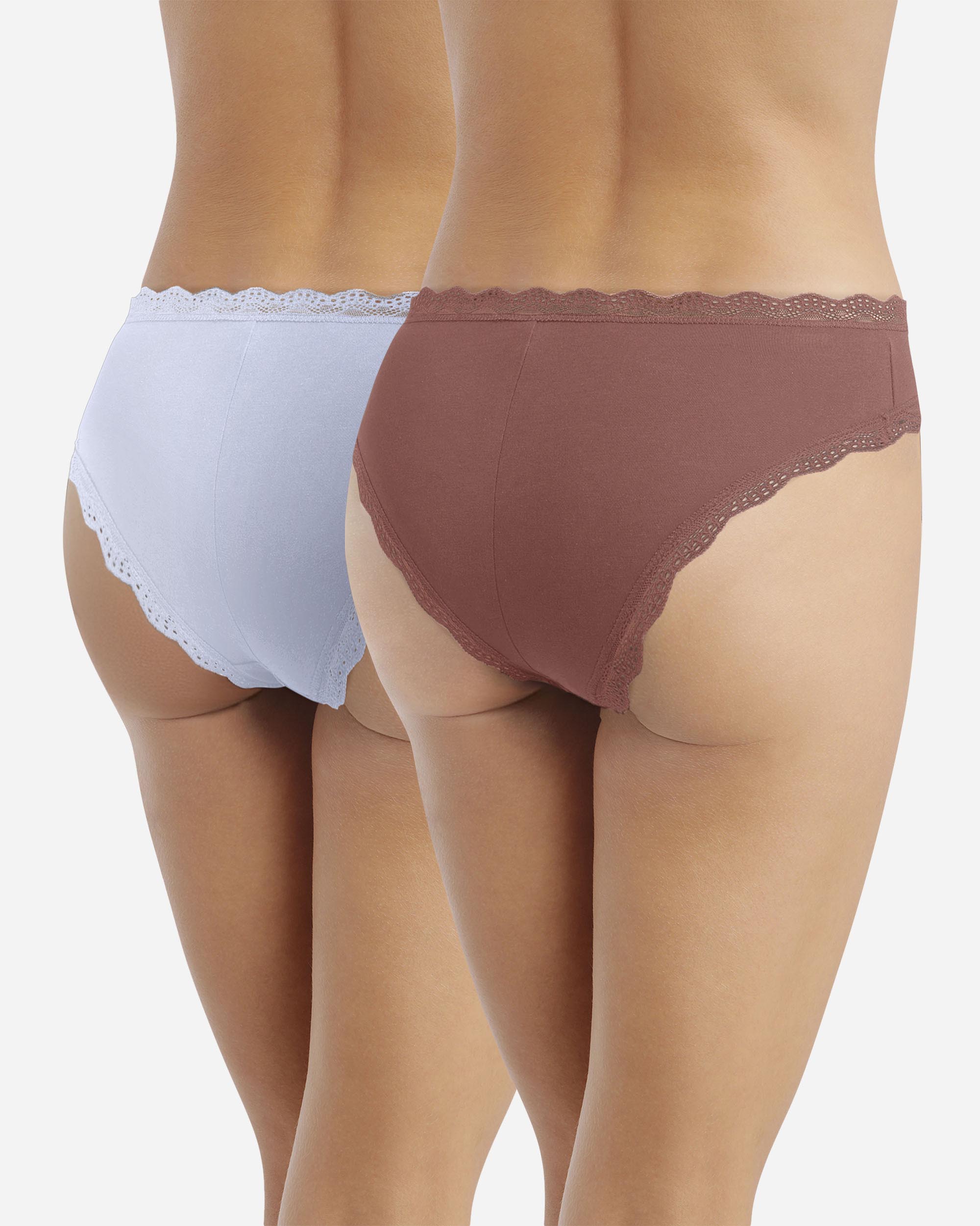 Pack de 2 Cuecas de Algodão com Renda Multicolor-2