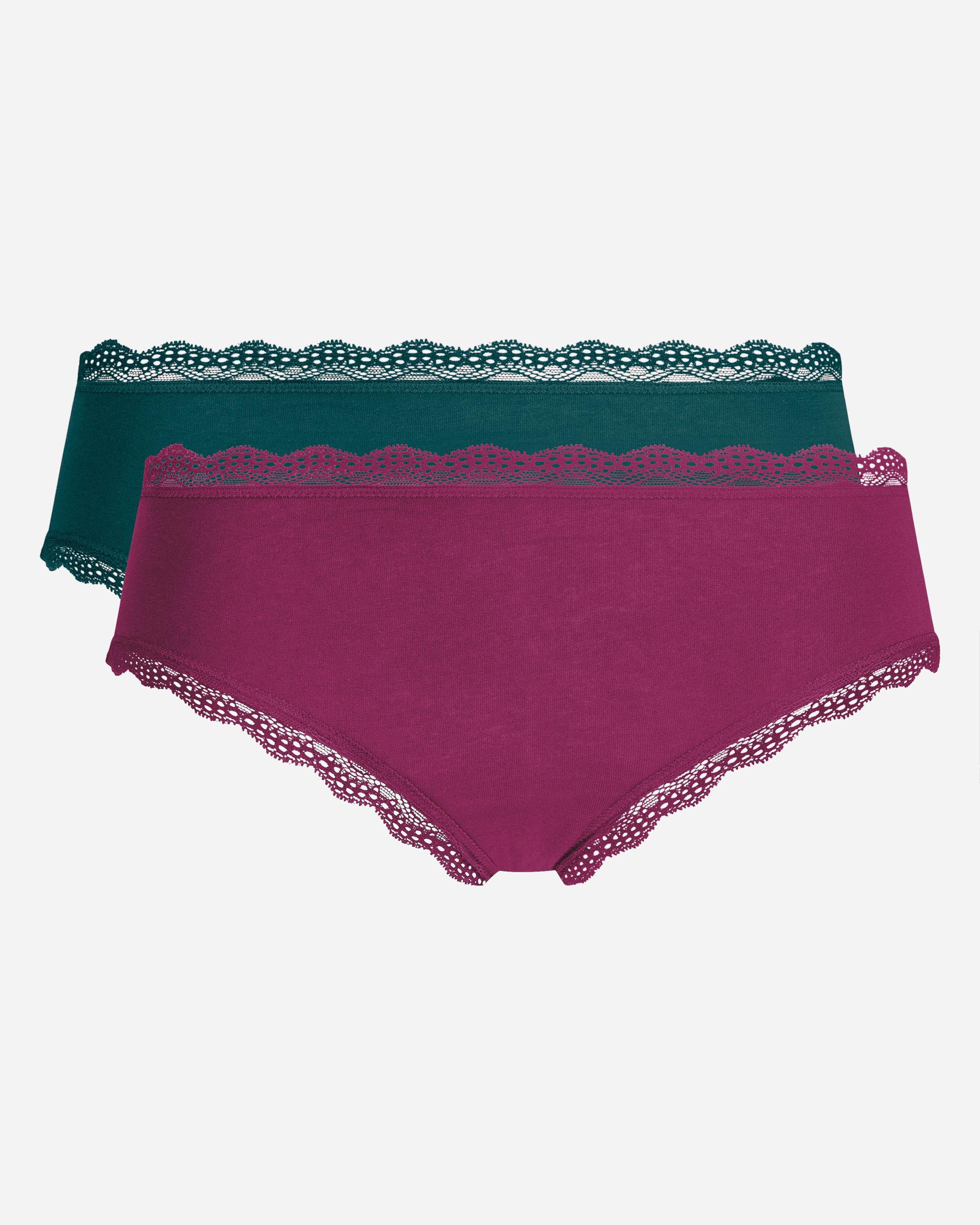 Pack de 2 Cuecas Shorty de Algodão com Renda Multicolor-4