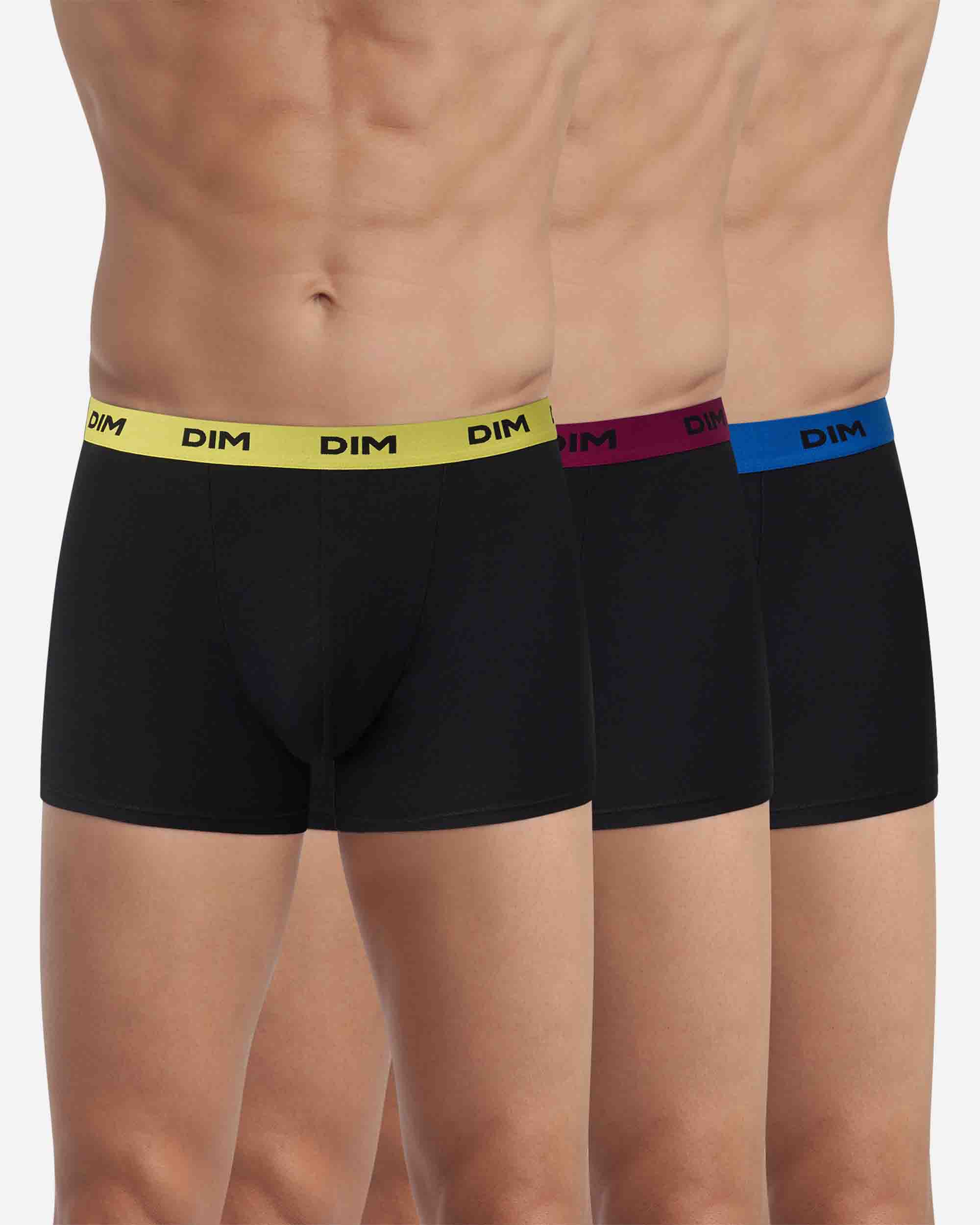 Imagem 0 de Pack de Três Boxers de Algodão com Cintura em Cores Dim Mix & Colors