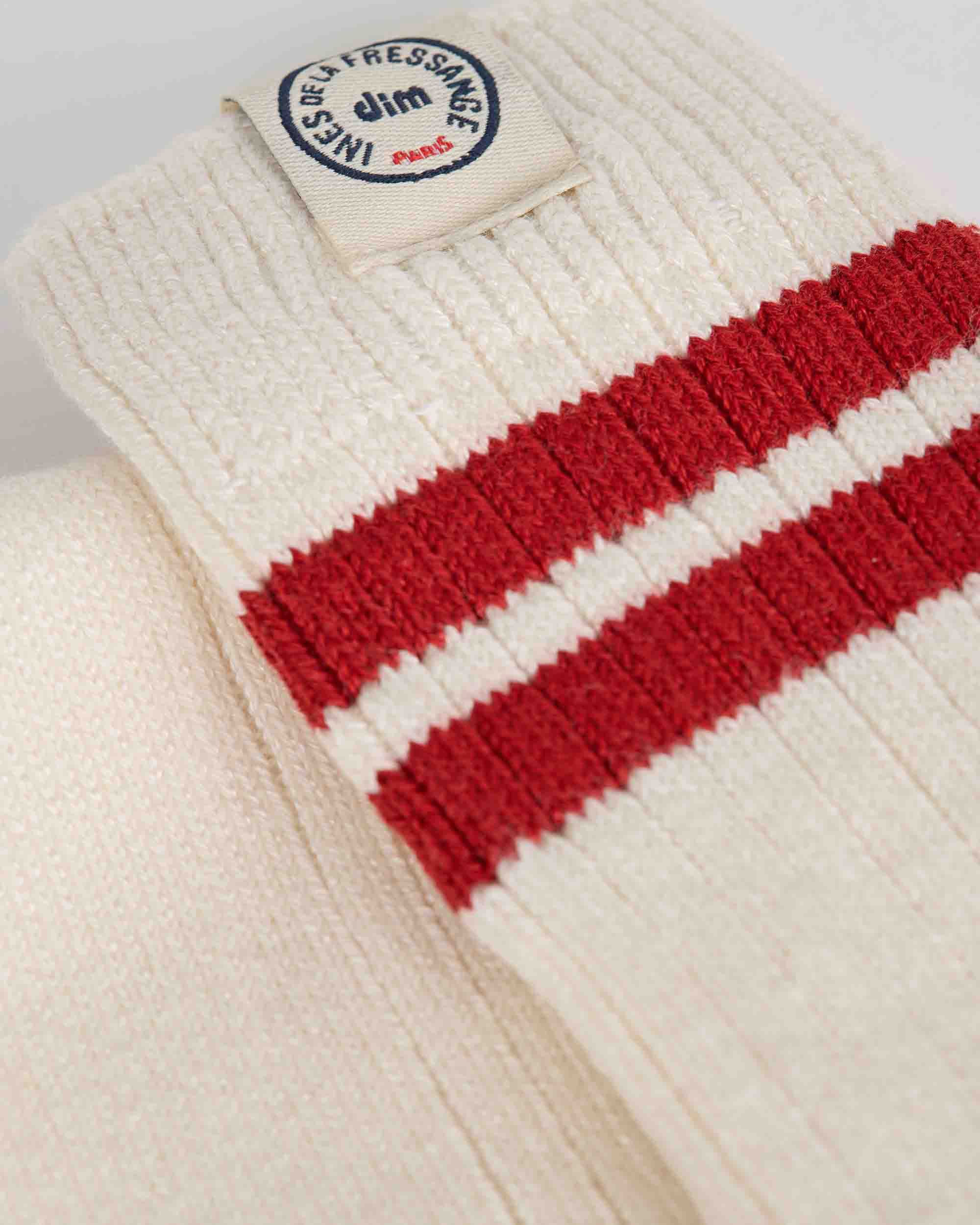 Meias Ribbed de Meia Caña Dim X Inès de La Fressange Creme-2