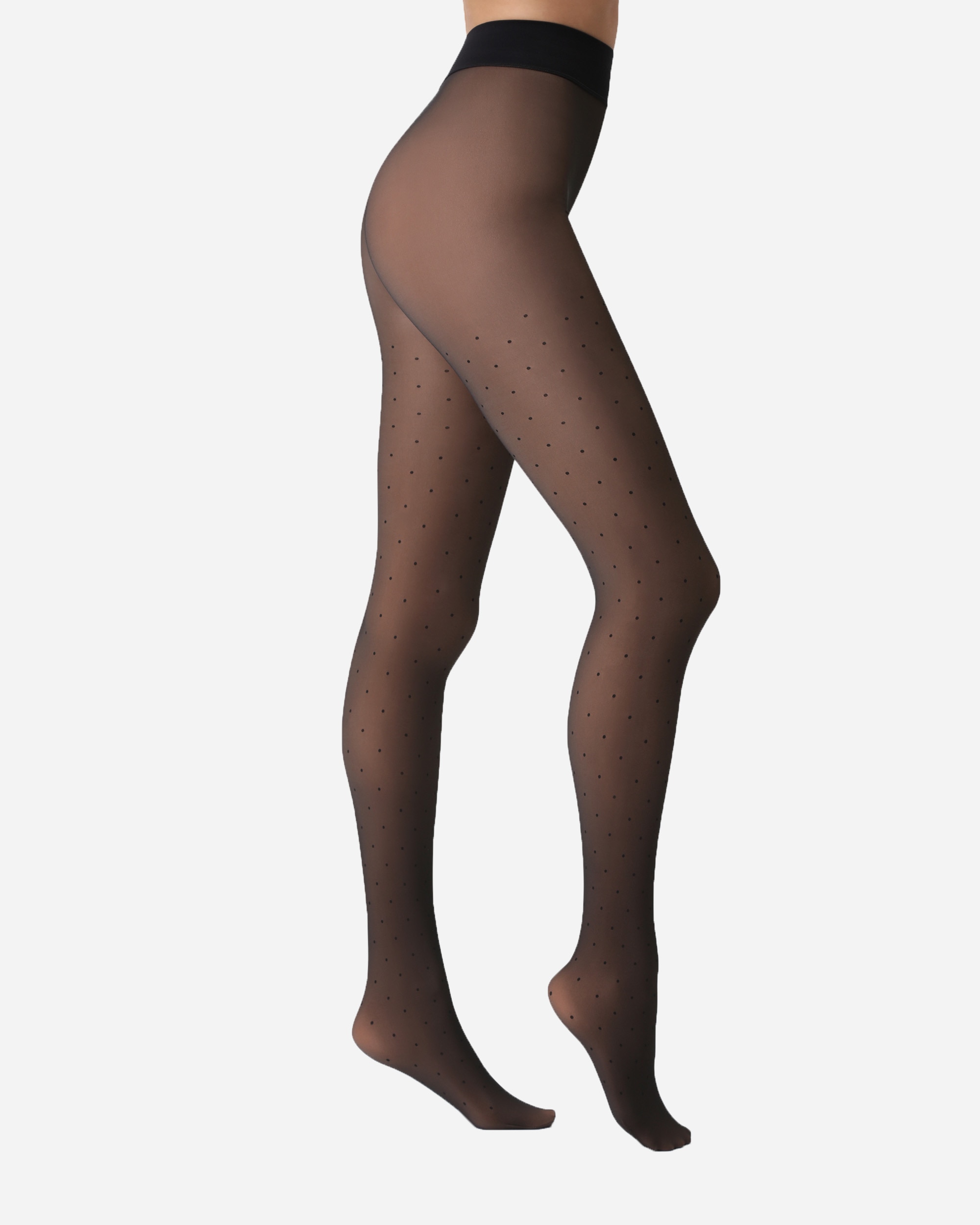 Imagem 0 de Collants Térmicos Efeito Transparente com Pontos Pequenos 80d