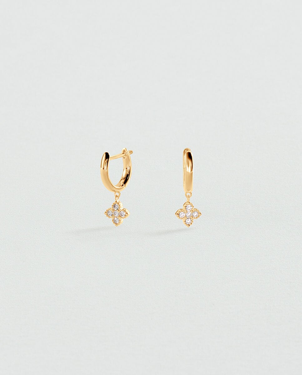Argolas Beloved de Prata com Banho de Ouro e Zircónias Branco-2