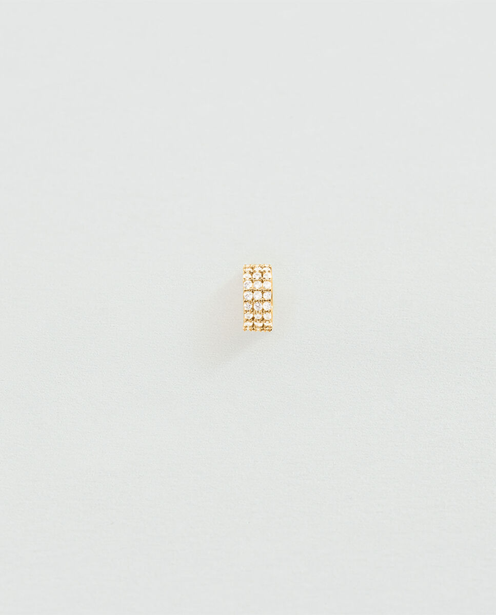 Separador Lucky Acabado em Ouro com Zirconitas Branco-2