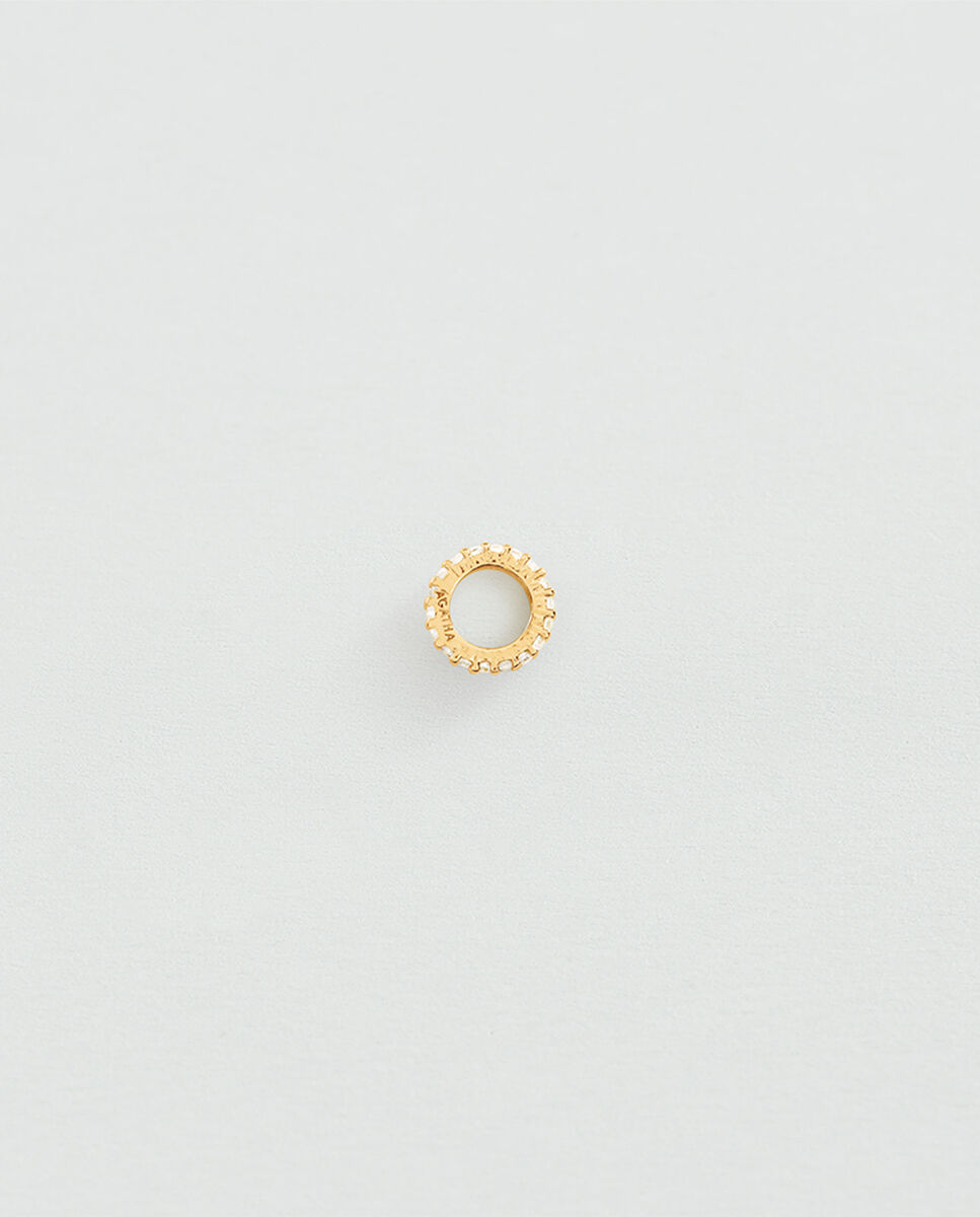 Separador Lucky Acabado em Ouro com Zirconitas Branco-3