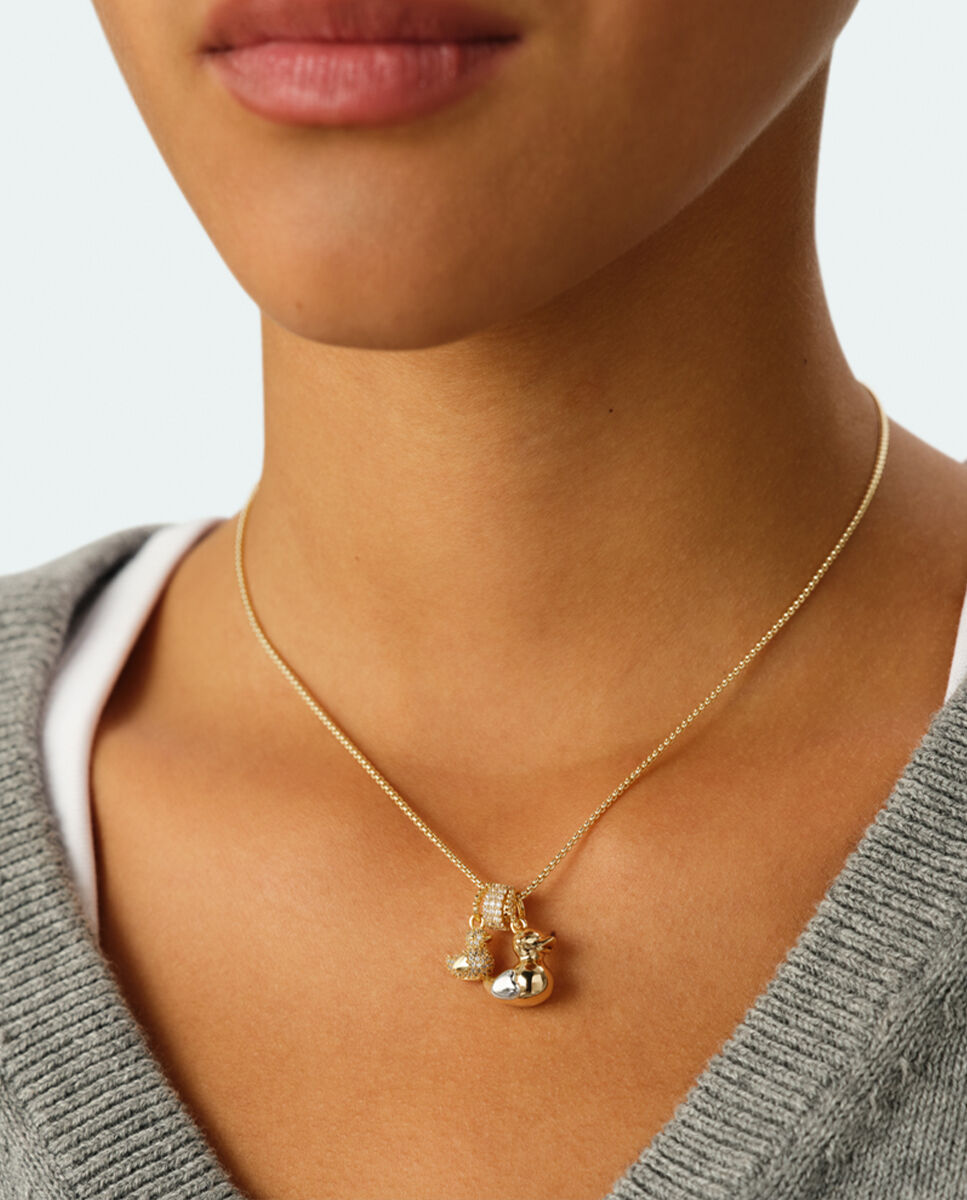 Separador Lucky Acabado em Ouro com Zirconitas Branco-4