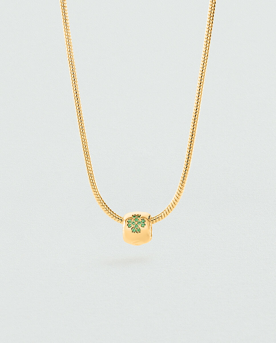 Donut Lucky Acabado em Ouro com Símbolos Da Sorte em Zircónias de Diferentes Cores Multicolor-4