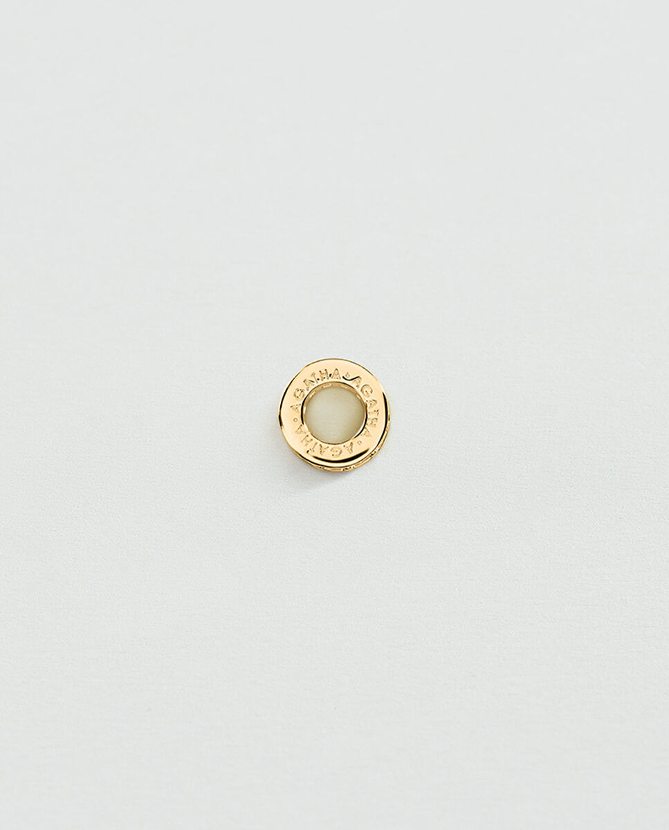 Donut Lucky Acabado em Ouro com Zircónias em Tamanho Baguette Grená-2