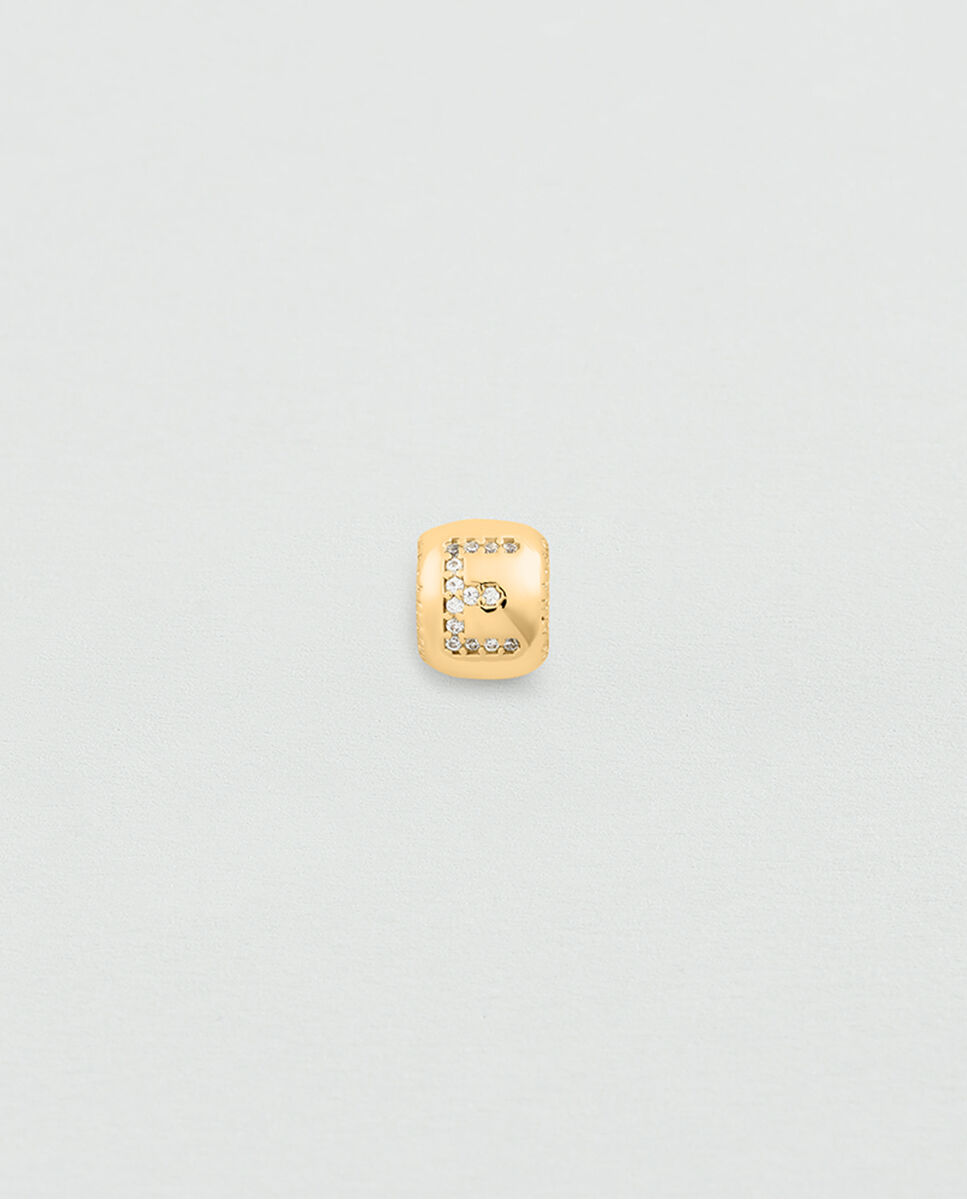 Donut Lucky Acabado em Ouro com a Inicial e Branco-2