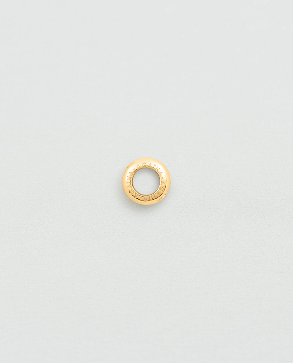 Donut Lucky Acabado em Ouro com a Inicial e Branco-3