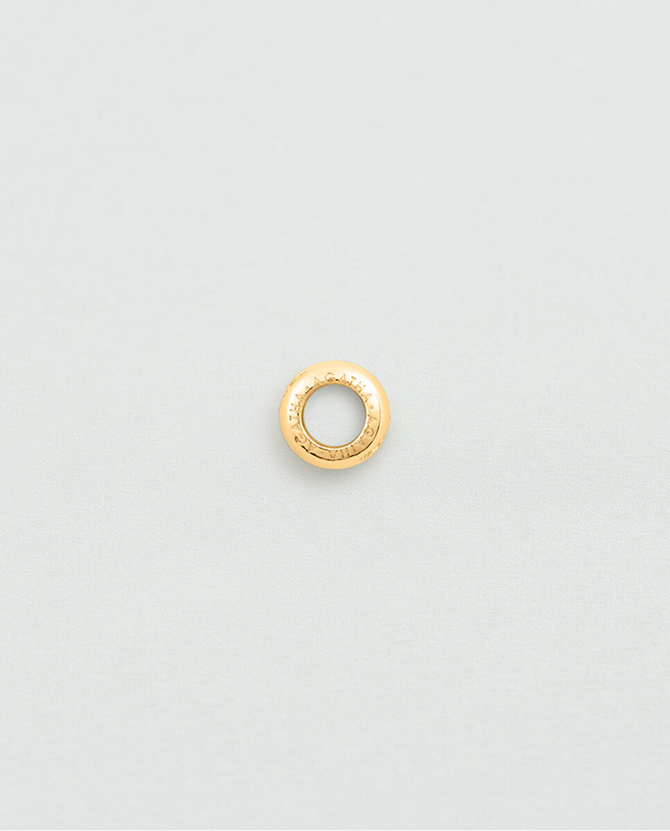 Donut Lucky Acabado em Ouro com a Inicial R Branco-3