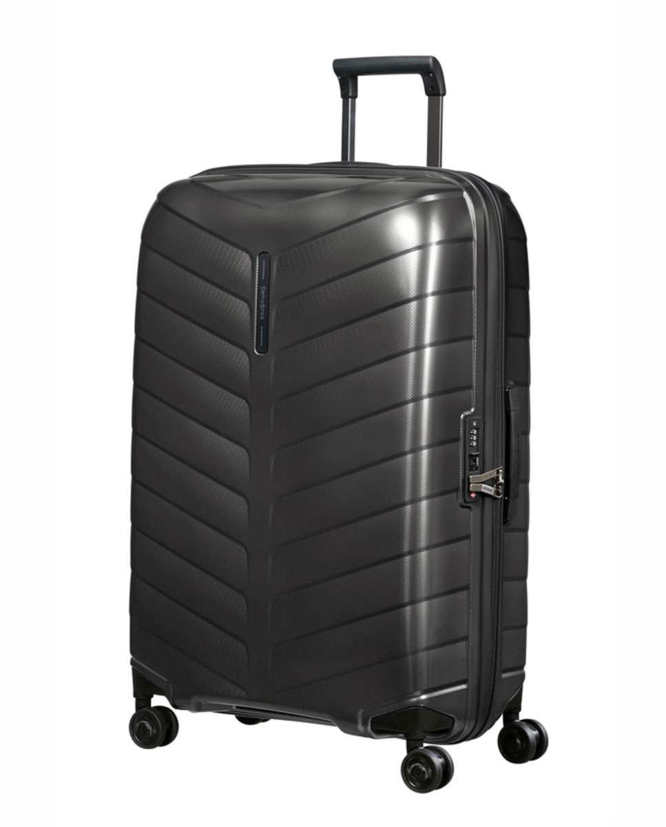 Mala de viagem grande Attrix 75cm 4 rodas antracite 97L Preto-1