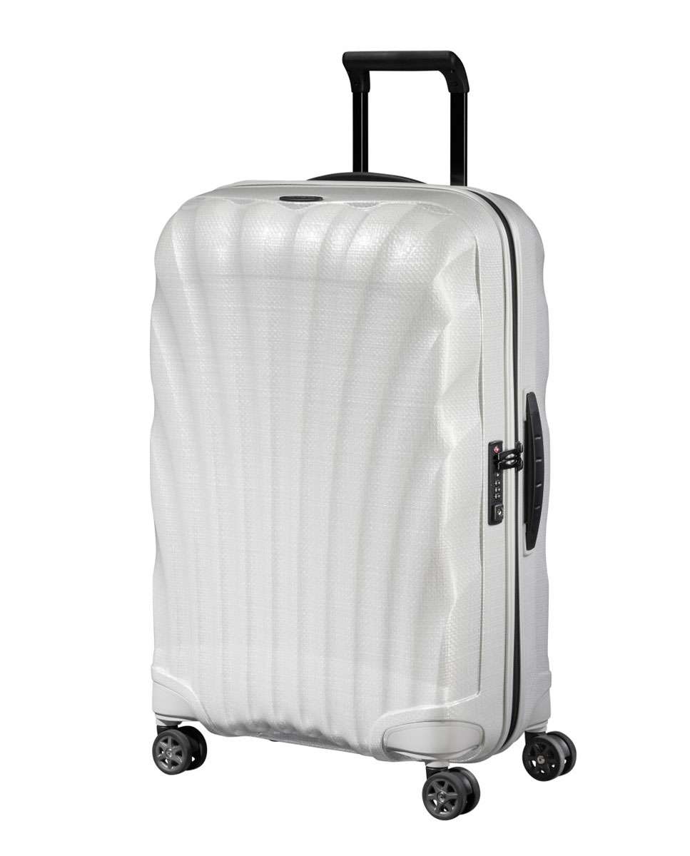 Imagem 0 de Mala de viagem média C-Lite 69cm 4 rodas branco 68L