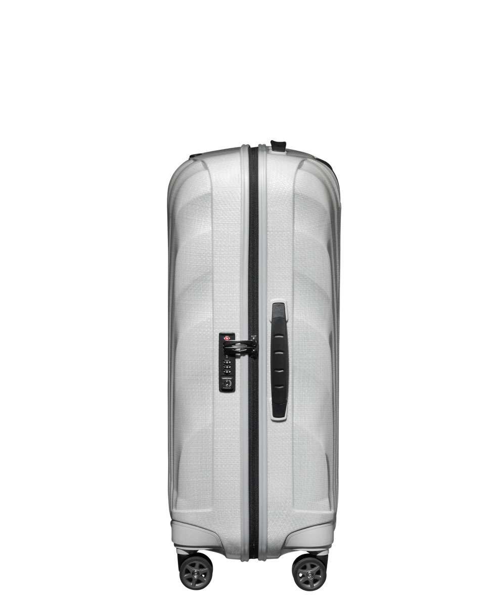 Mala de viagem média C-Lite 69cm 4 rodas branco 68L Branco-2