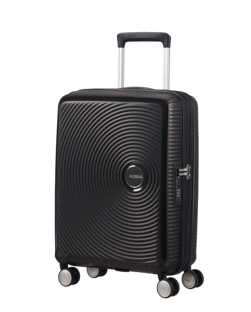 Mala de cabine Soundbox 55cm 4 rodas expansível preto 35.5L Preto-1