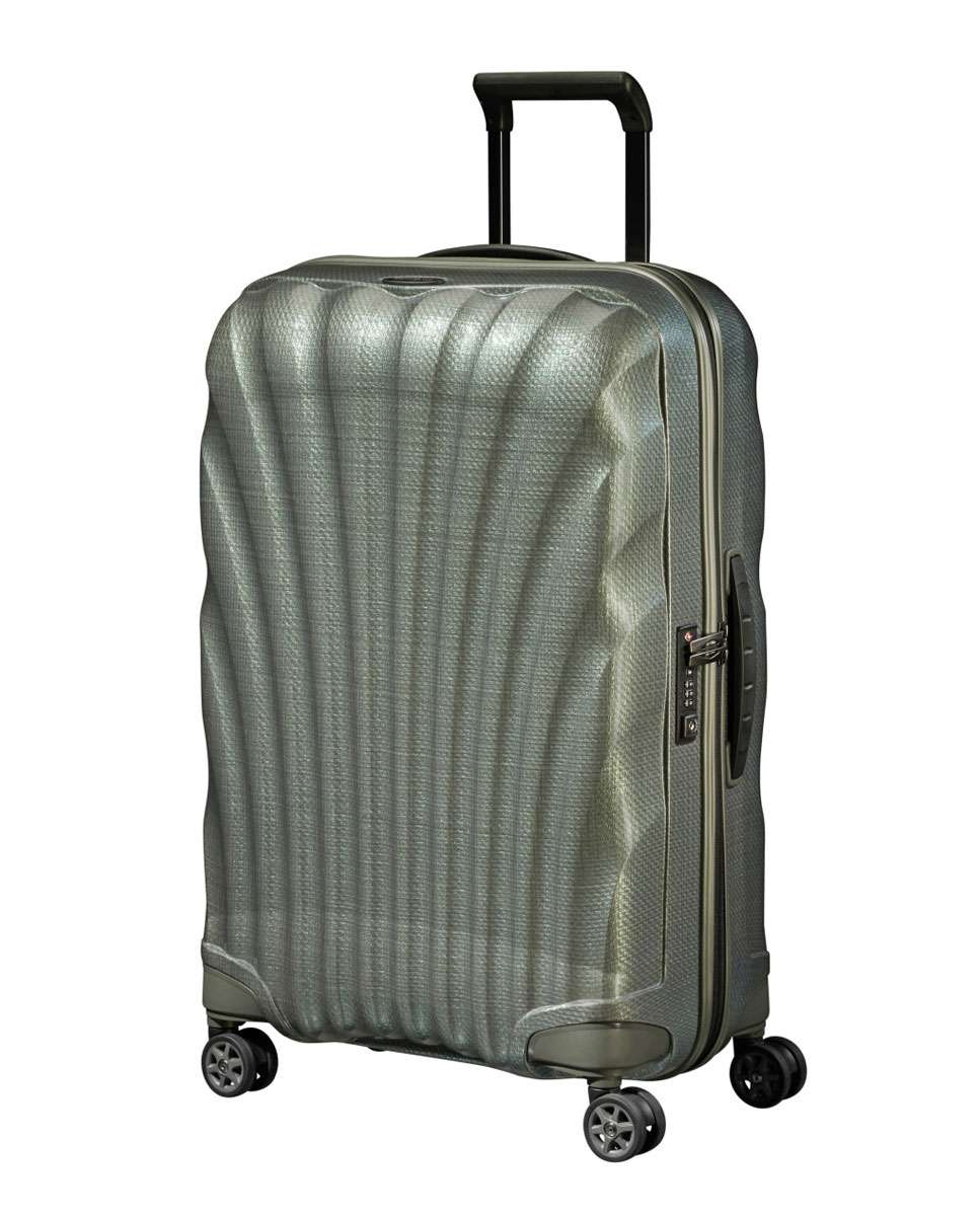 Imagem 0 de Mala de viagem média C-Lite 69cm 4 rodas verde metálico 68L