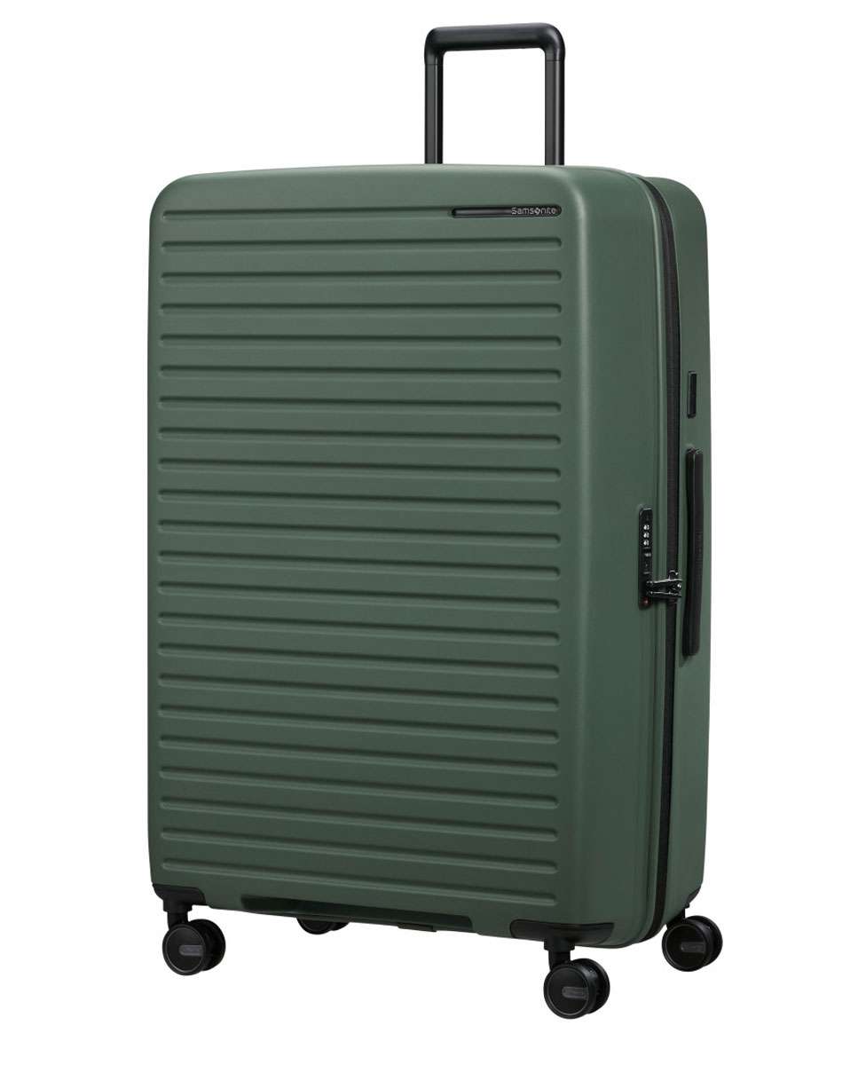 Mala de viagem extragrande Restackd 81cm 4 rodas expansível verde 126L Verde-1