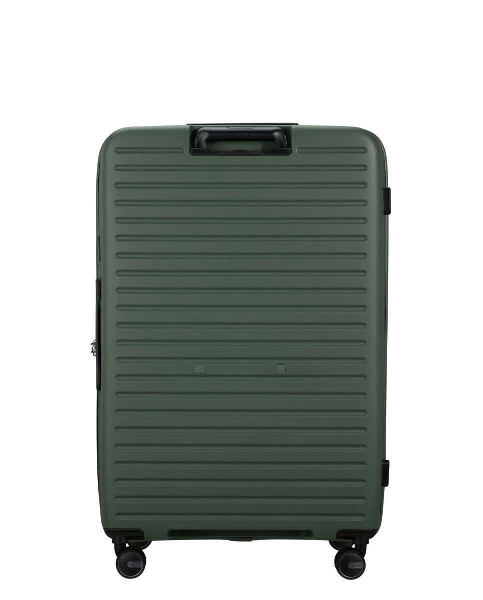 Mala de viagem extragrande Restackd 81cm 4 rodas expansível verde 126L Verde-4