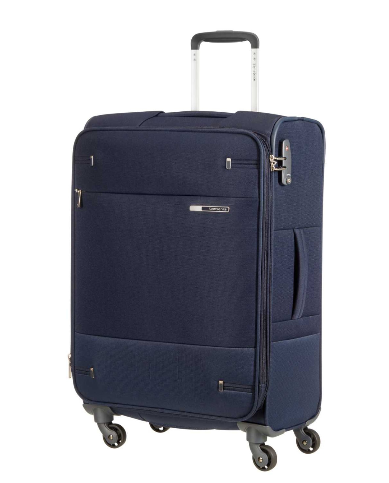 Imagem 0 de Mala de viagem média Base Boost 66cm com 4 rodas expansível azul marinho 67.5L