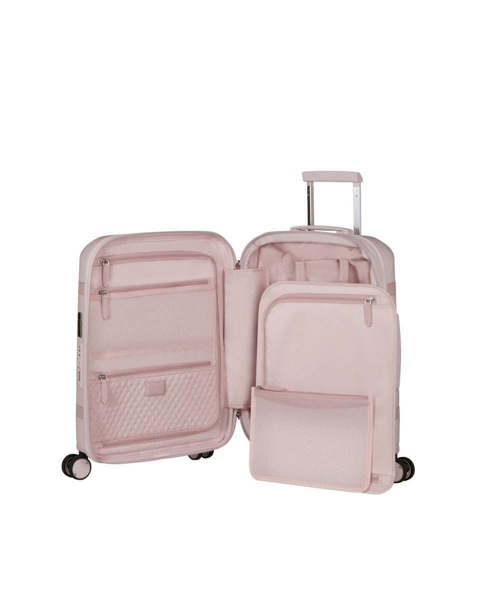 Mala de Cabine Image 55Cm 4 Rodas Expansível Acesso Frontal Rosa 41L Rosa-2